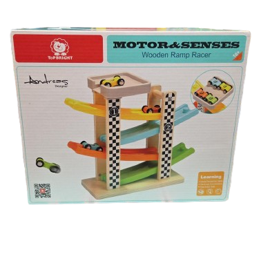 Top Bright Motor & Senses Wooden Ramp Racer with Mini Cars — Set - Image 2