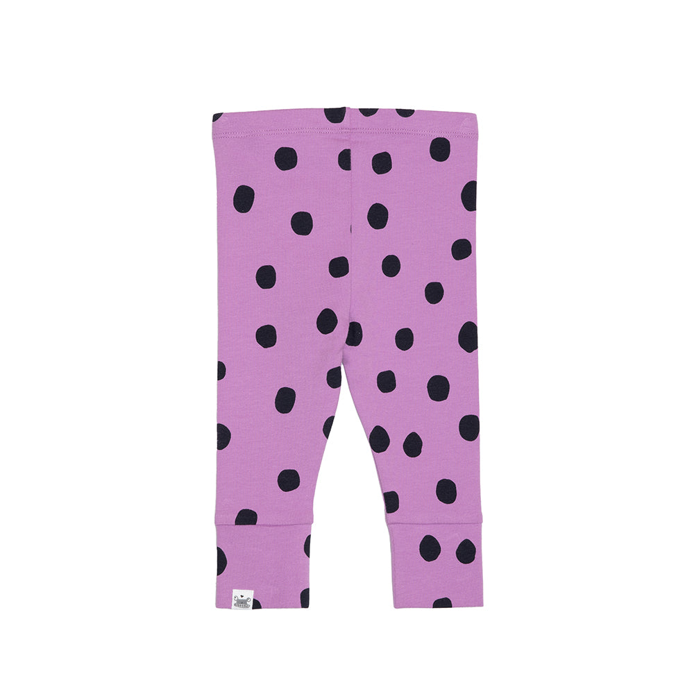 rise little earthling Cuffed Legging BGFKB07 - Violet Dots / 18-24m — Catalog Product - Image 5