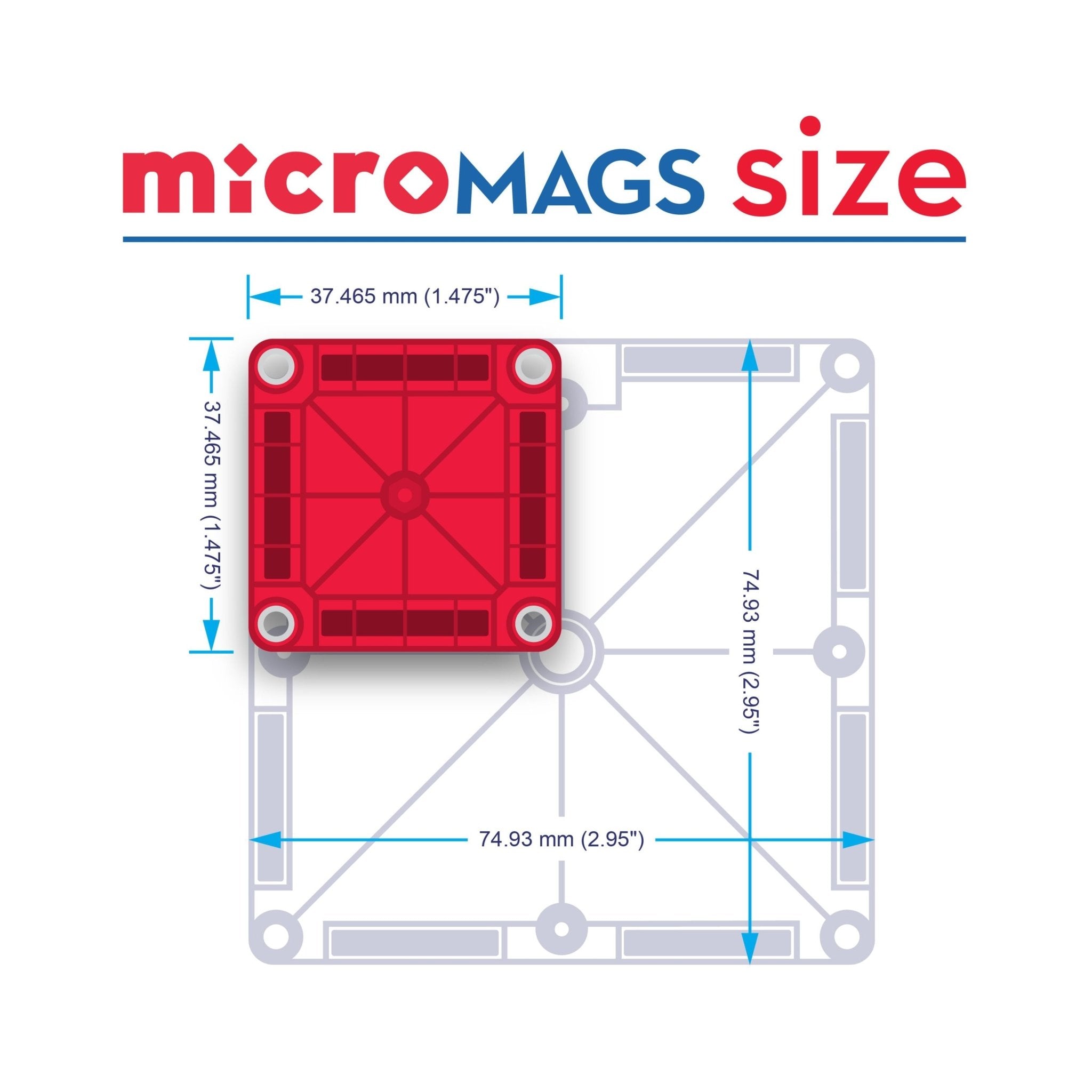 MAGNA-TILES® microMAGS LEARN Numbers 56-Piece — Set - Image 5