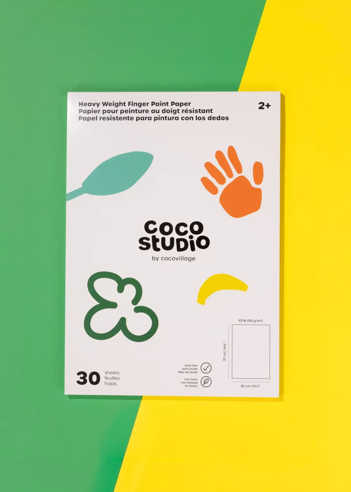 Coco Village Heavy Weight Finger Paint Paper (30 sheets) — Art