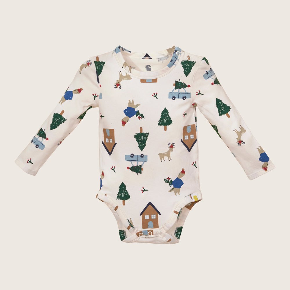 rise little earthling LS Graphic Bodysuit BUHON00 - Cream / 0-3m - Image 9