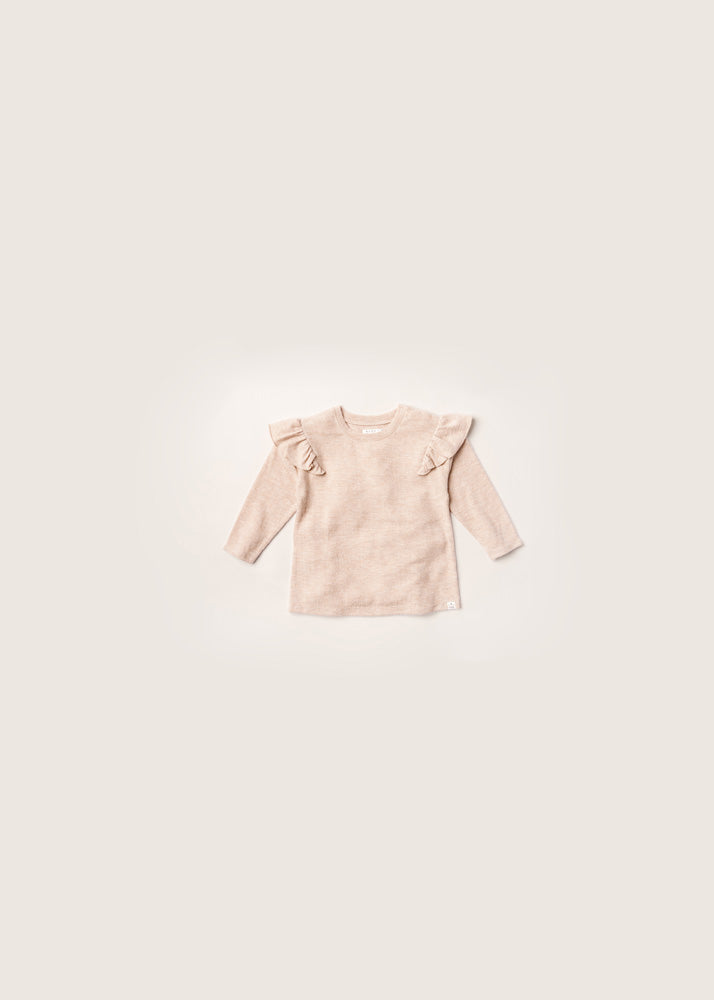Rise Little Earthling Soft Ruffle Tee Oatmeal - Oatmeal / 4-5y — Catalog Product