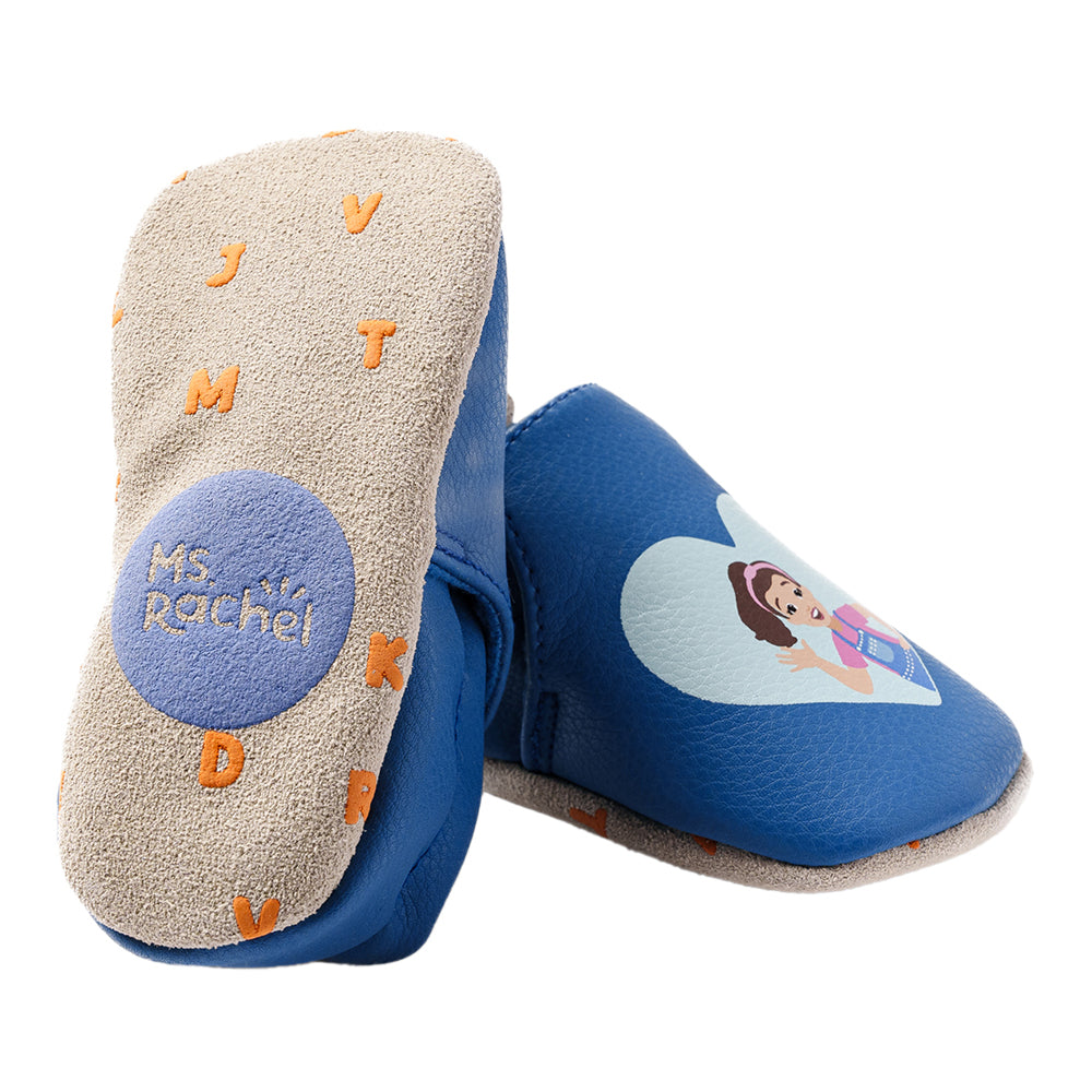 Ms.Rachel Baby Slippers MRF24FW00 - Blue / 3-6m — Print - Image 3