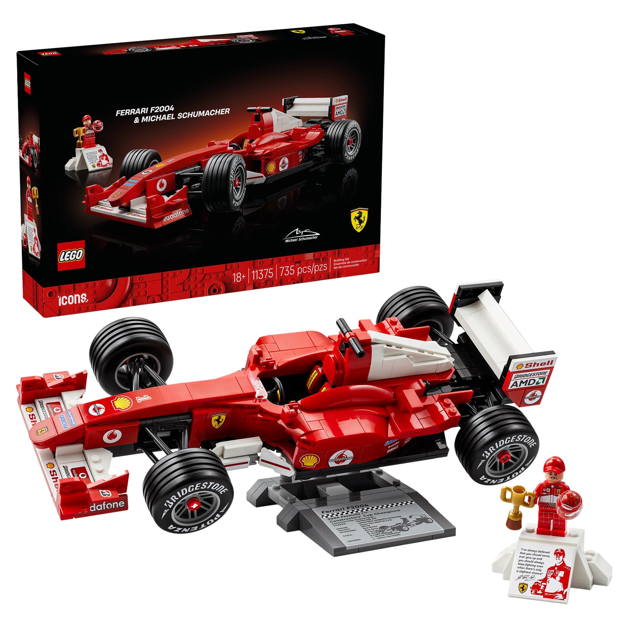 LEGO® Formula 1 LEGO® Icons Ferrari F2004 & Michael Schumacher 11375 — Vehicle