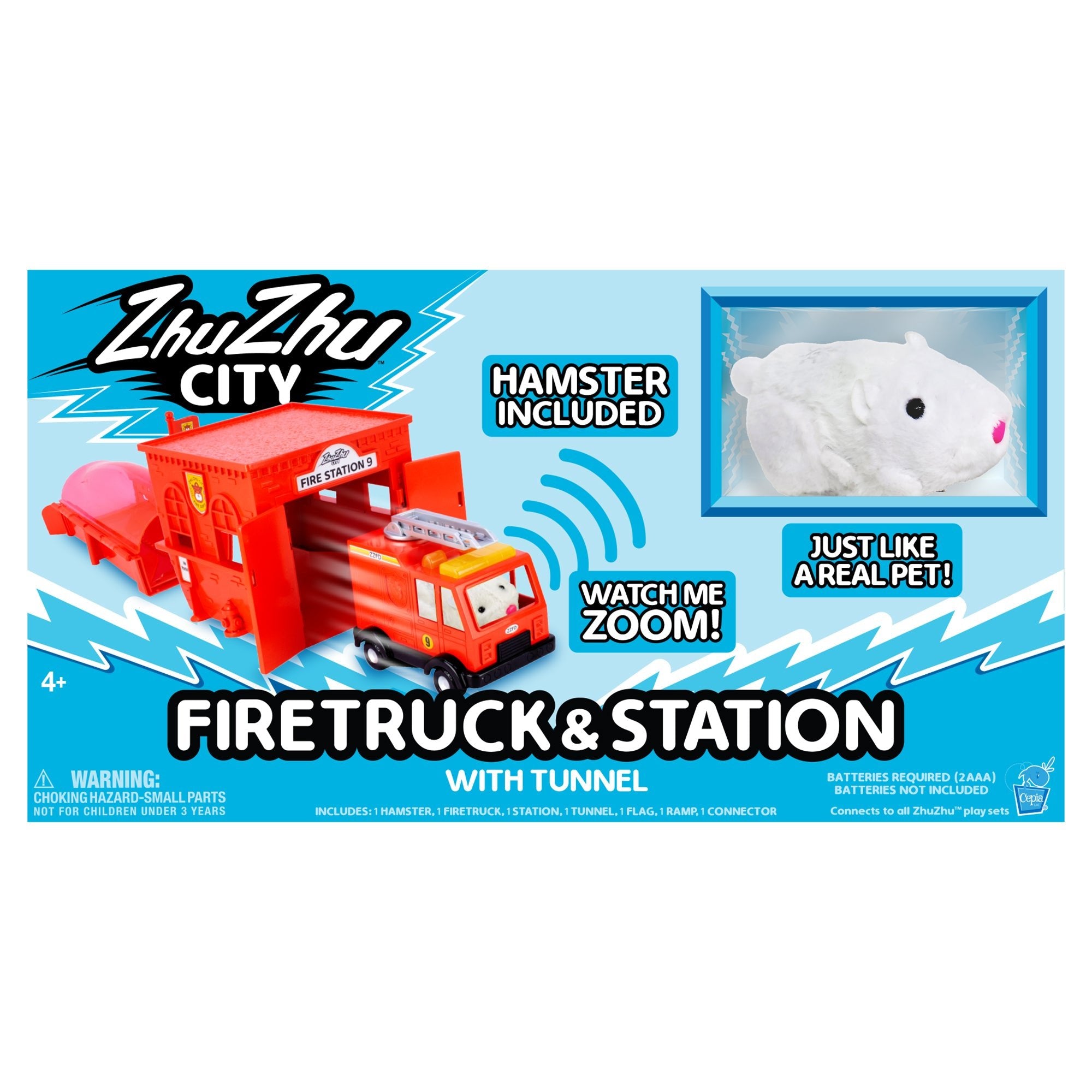 Zhuzhu City Fire Truck with Hamster — Figure