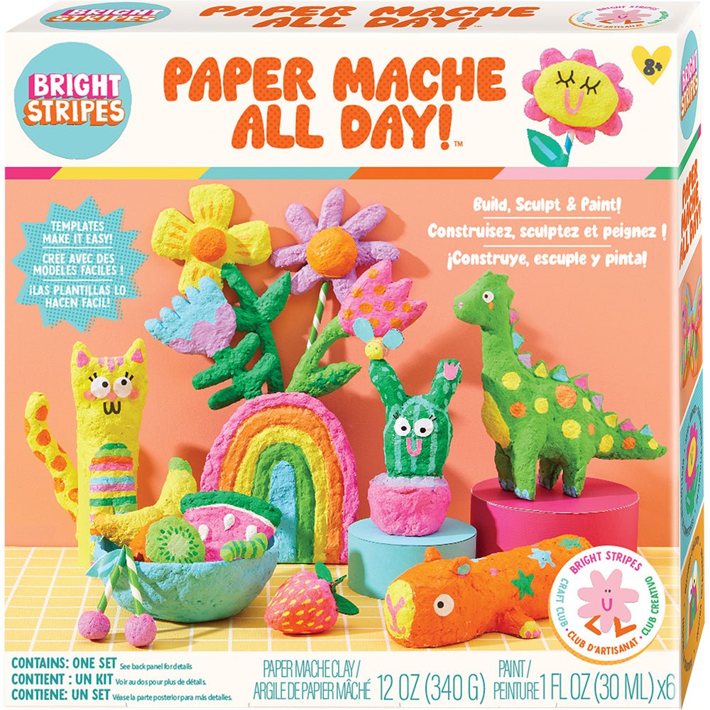 Bright Stripes Paper Mache All Day — Art - Image 2