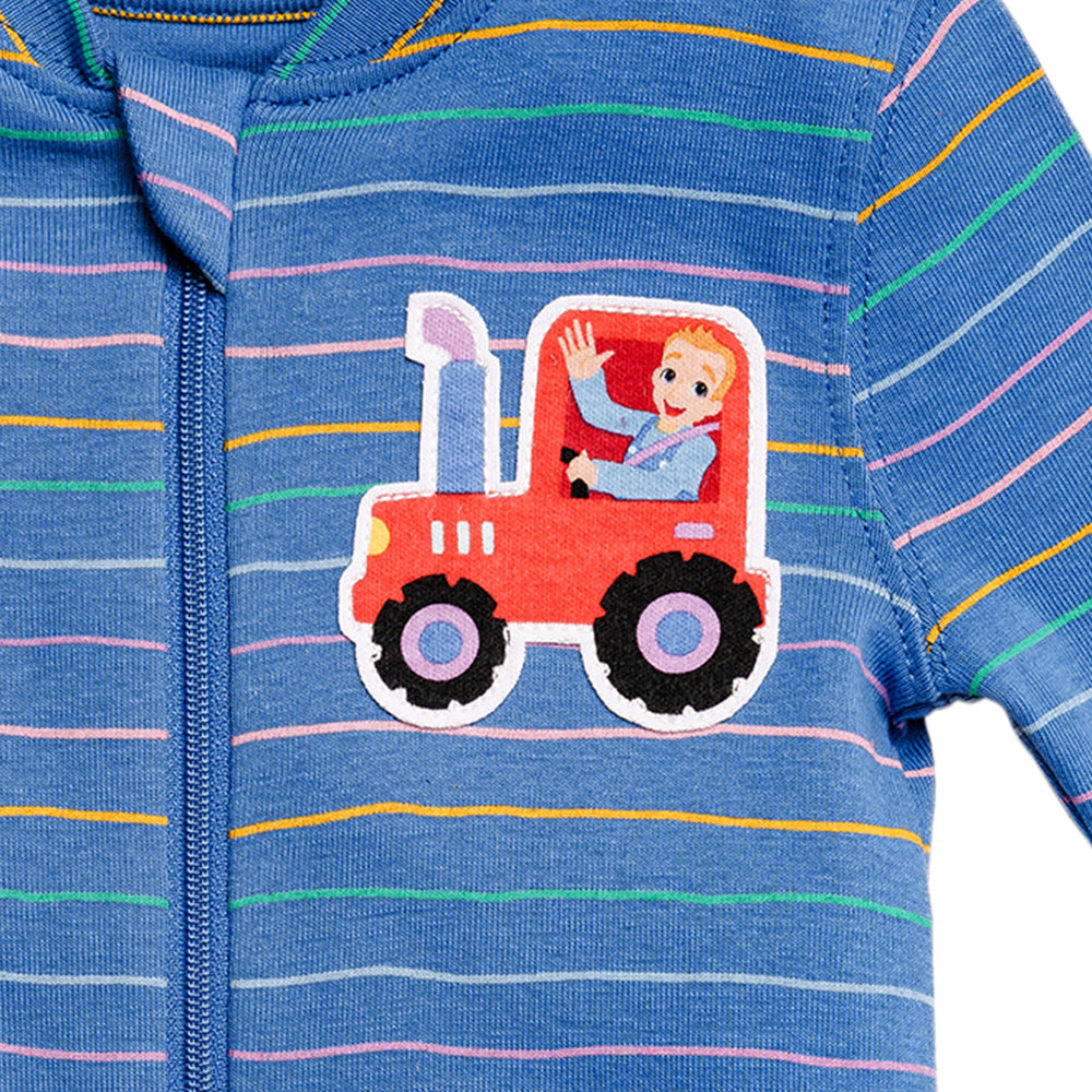 Ms.Rachel Sleeper MRF24SL01 - Blue Sheep / 3-6m — Diaper - Image 3