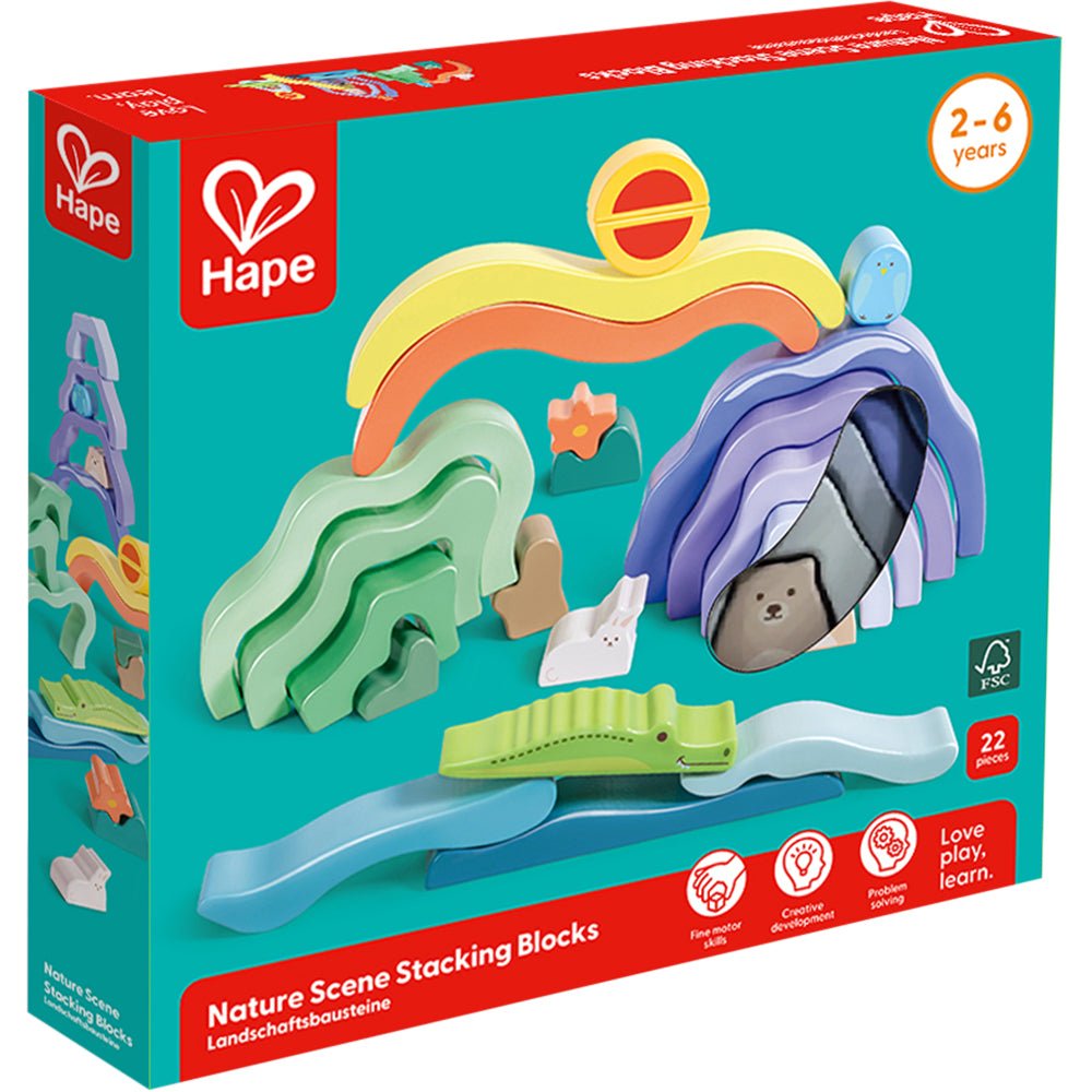 Hape Nature Scene Stacking Blocks — Set