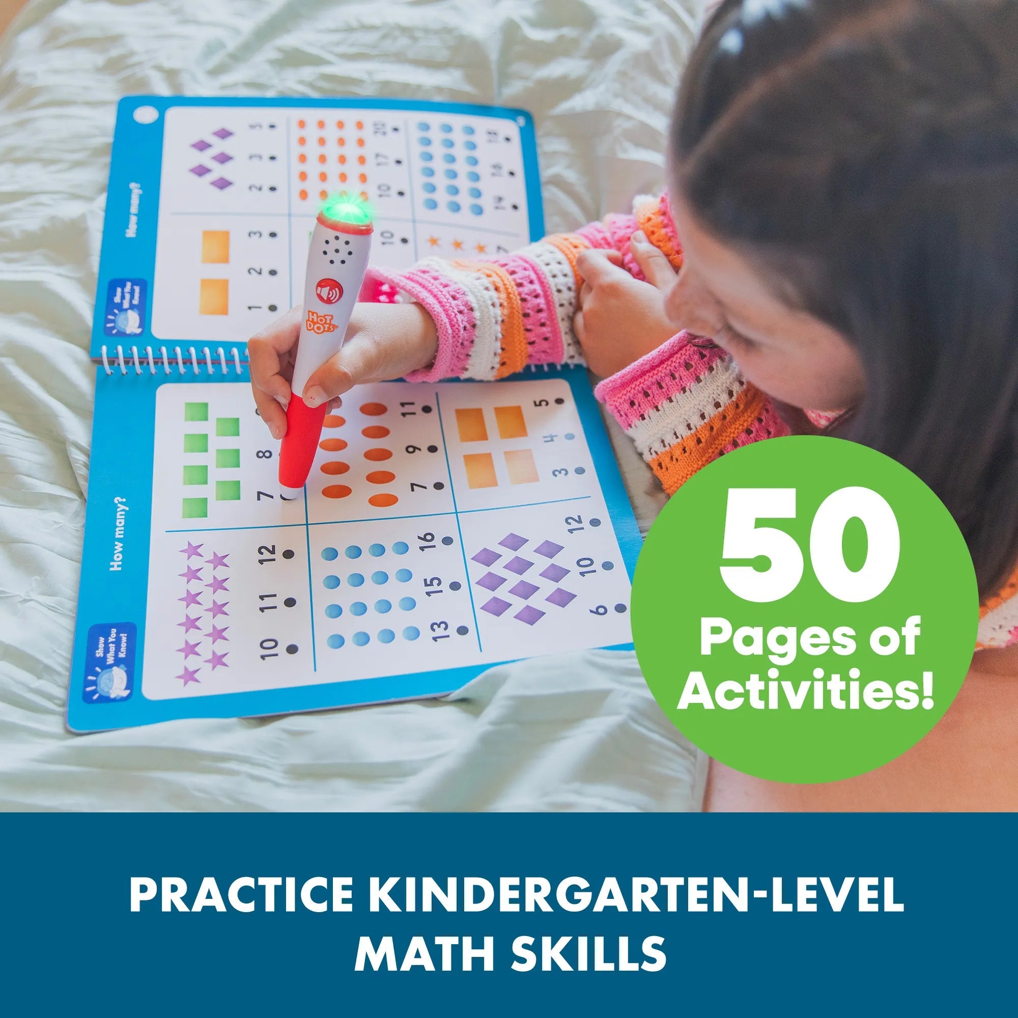 Learning Resources Hot Dots® Let's Learn Kindergarten Math — Set - Image 3