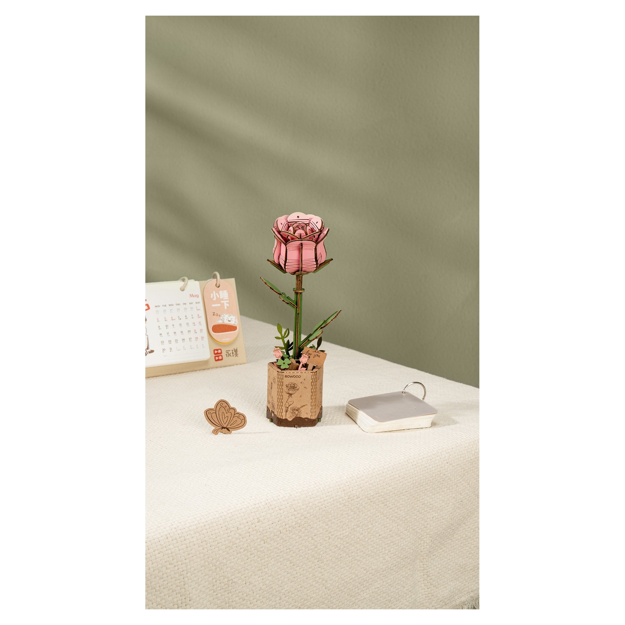 Rowood Pink Rose Model Kit — Art - Image 2