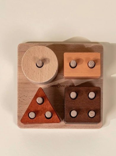 Coco Village Wooden Stacking Shapes - 12 pcs — Puzzle