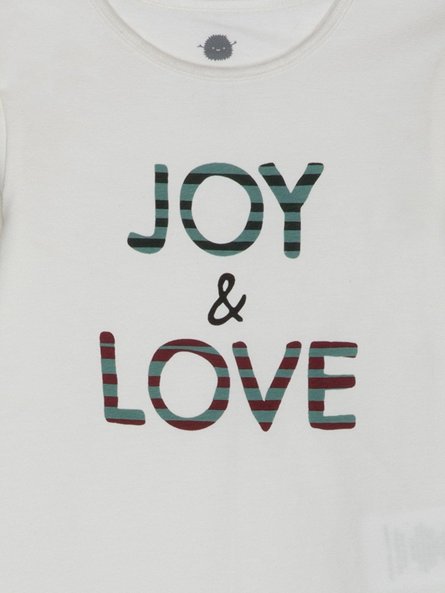 rise little earthling Comfort fit Bodysuit BUFON12 - Antique White Joy & Love / 12-18m — Catalog Product - Image 3