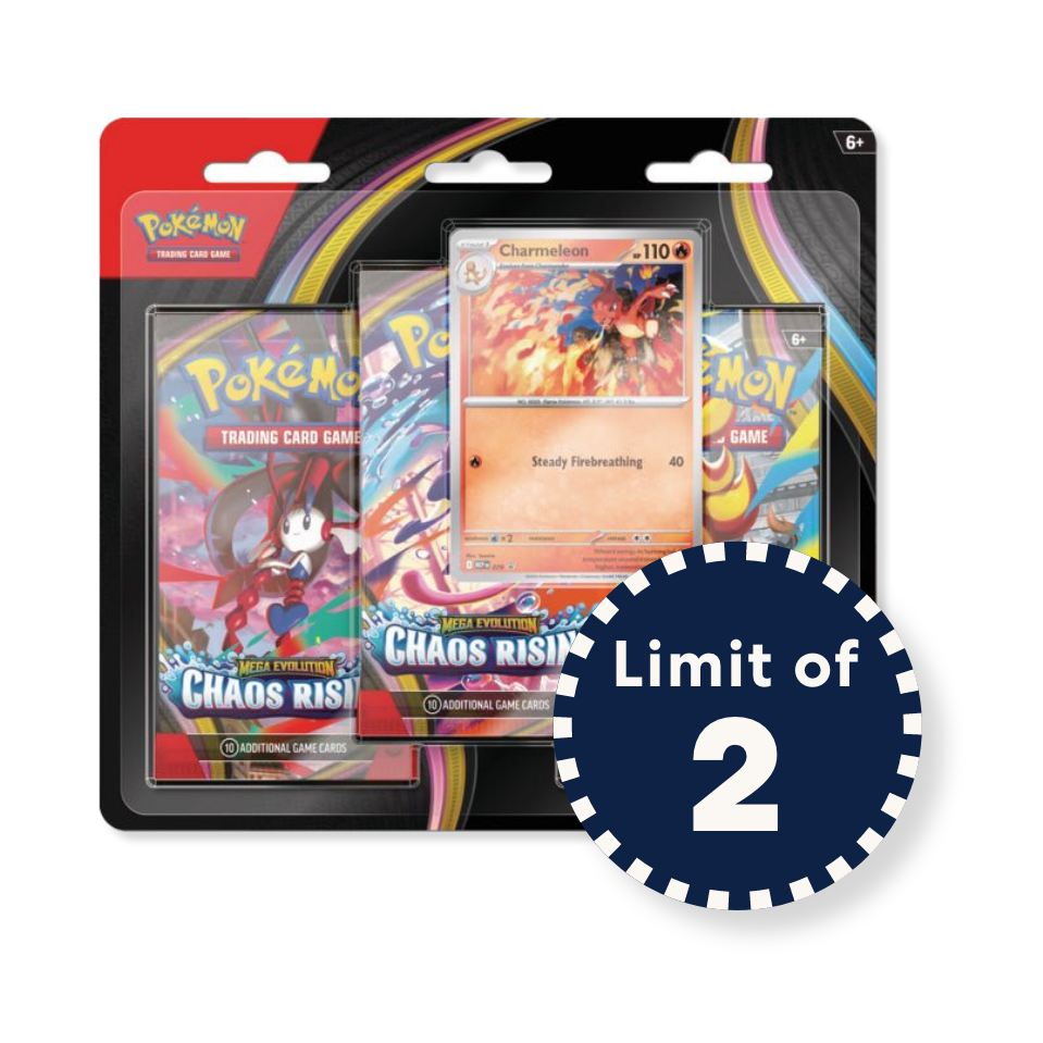 Pokemon Pokémon TCG: Mega Evolution Chaos Rising Three-Booster Blister I Limit 2 per customer — Card