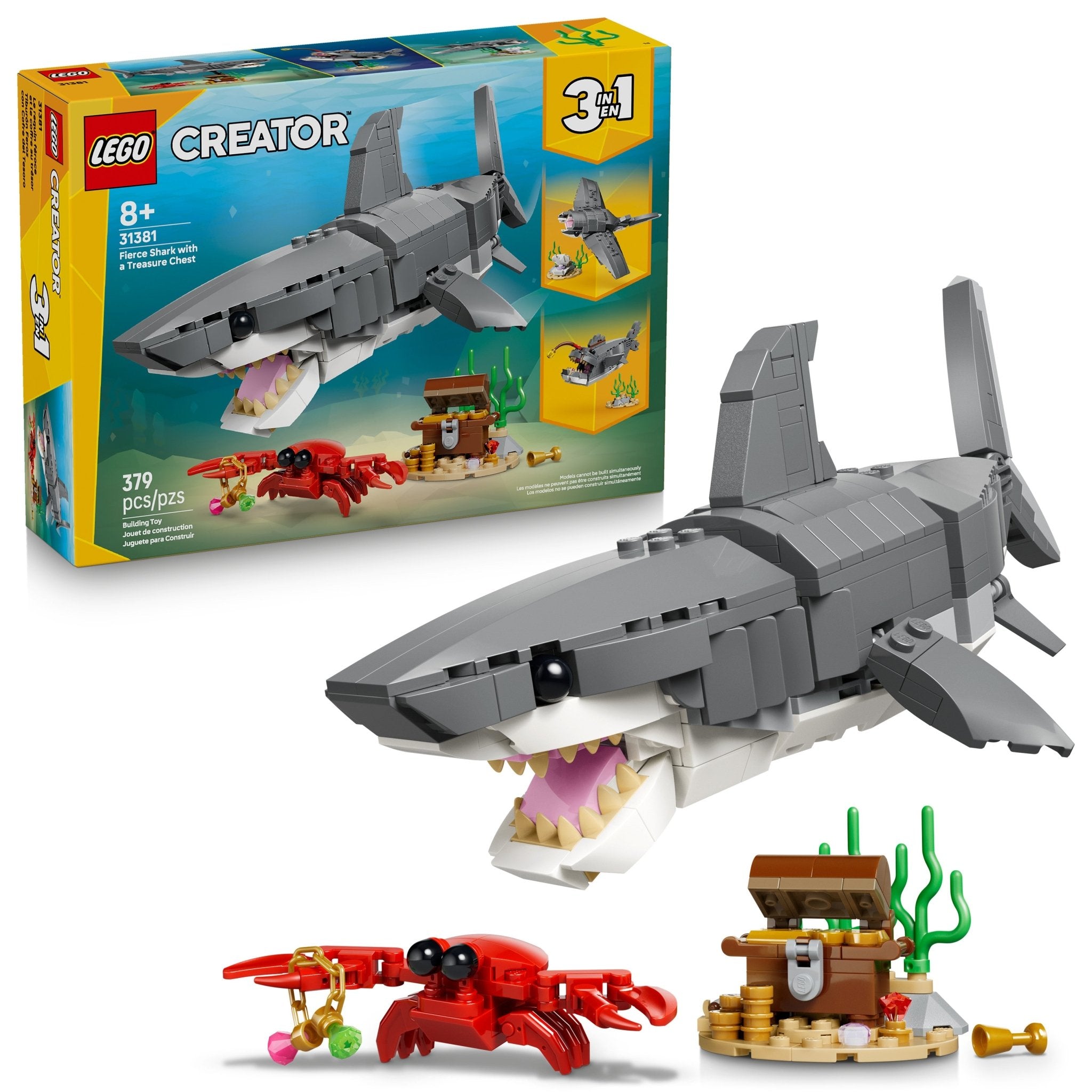 LEGO® Creator LEGO® Fierce Shark with a Treasure Chest 31381 — Can