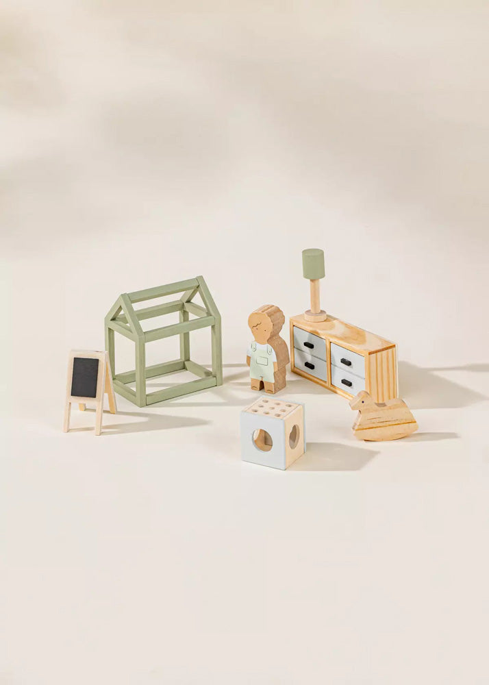 Coco Village Wooden Doll House Kids Room Furniture (7PCS) - Image 13