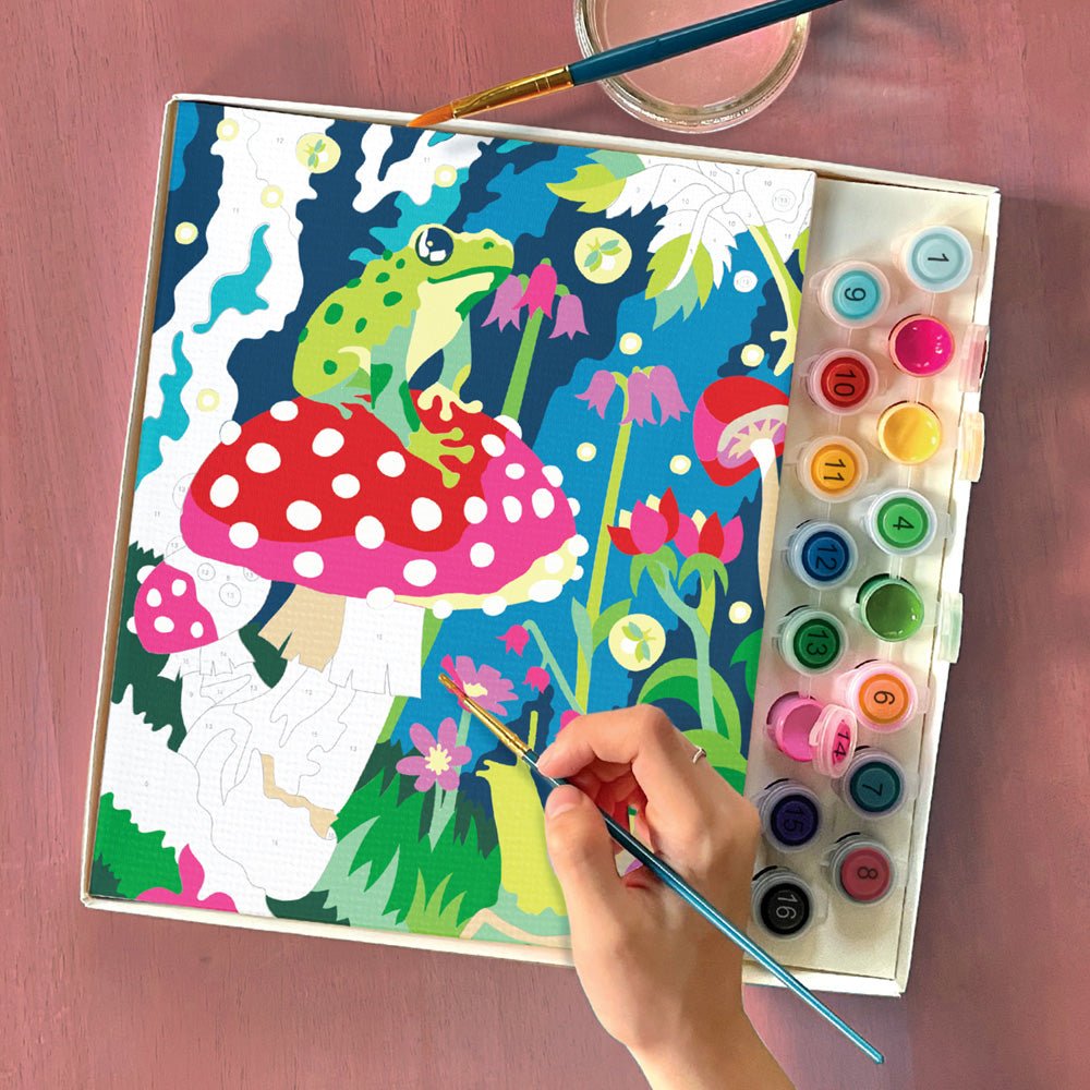Bright Stripes iHeartArt Paint By Numbers- Mushroom Forest — Art - Image 2
