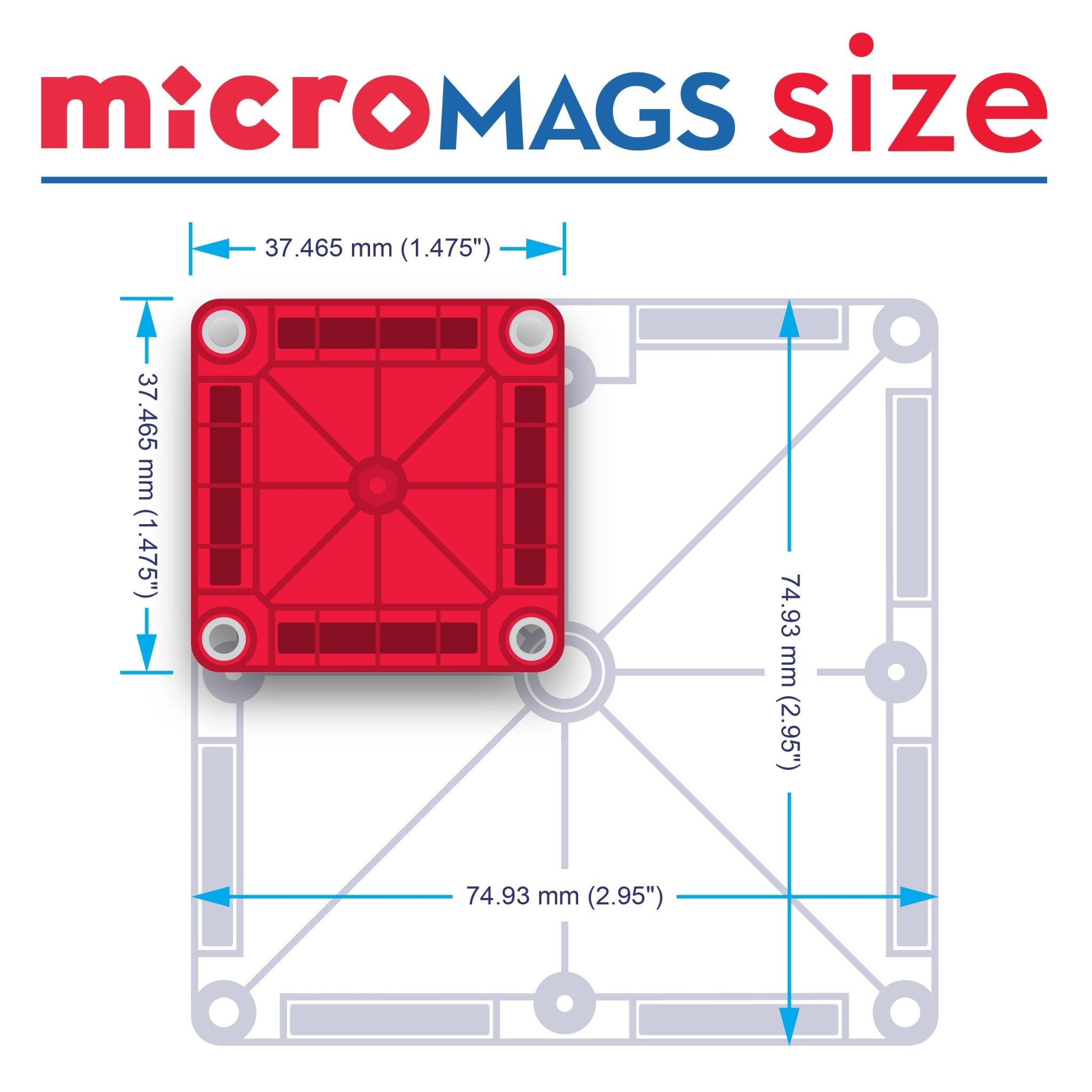 MAGNA-TILES® microMAGS LEARN Letters 56-Piece — Set - Image 7