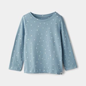 rise little earthling LS Crew Neck TGDKT00 - Ashley Blue Dots / 12-18m — Print