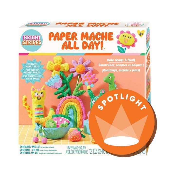 Bright Stripes Paper Mache All Day — Art