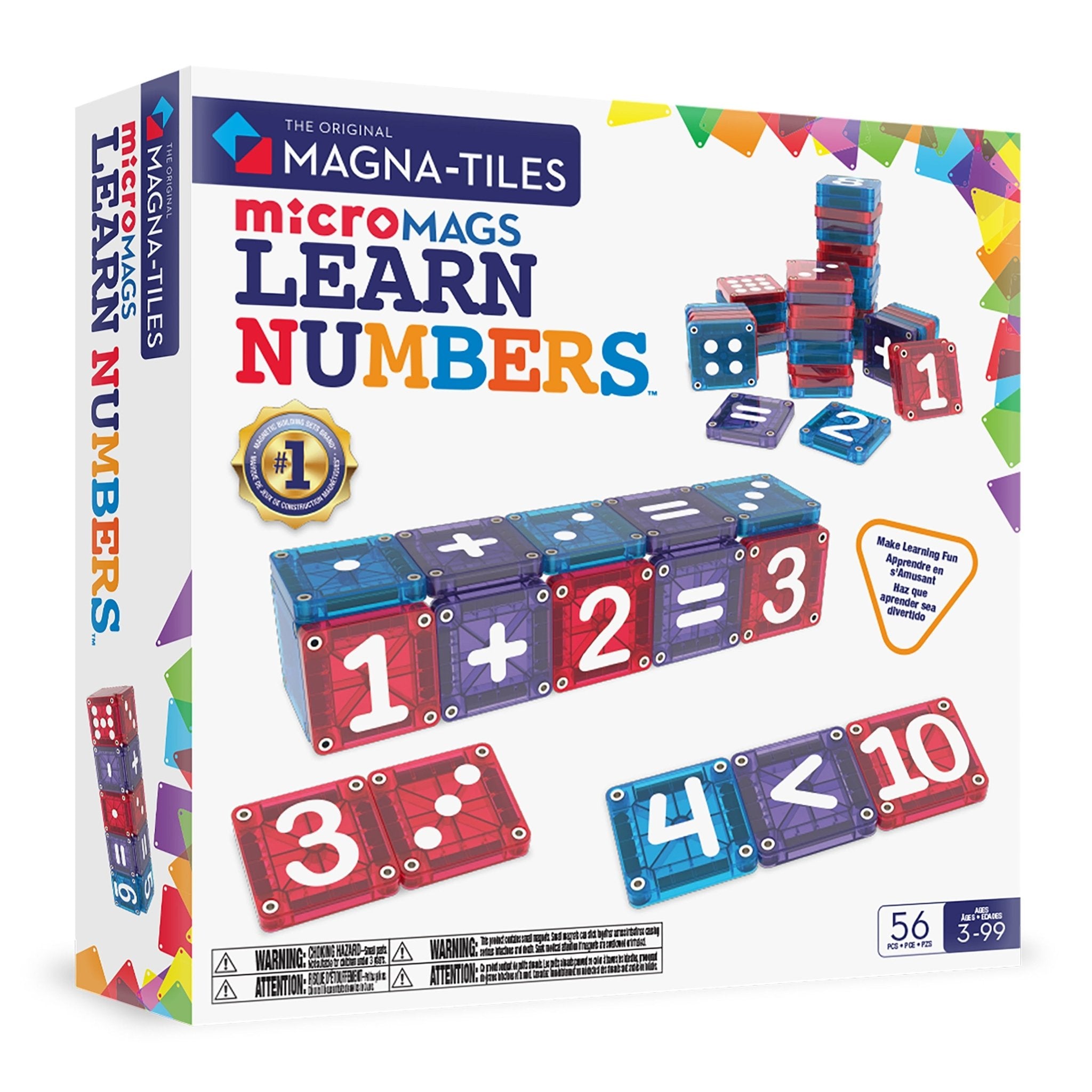 MAGNA-TILES® microMAGS LEARN Numbers 56-Piece — Set