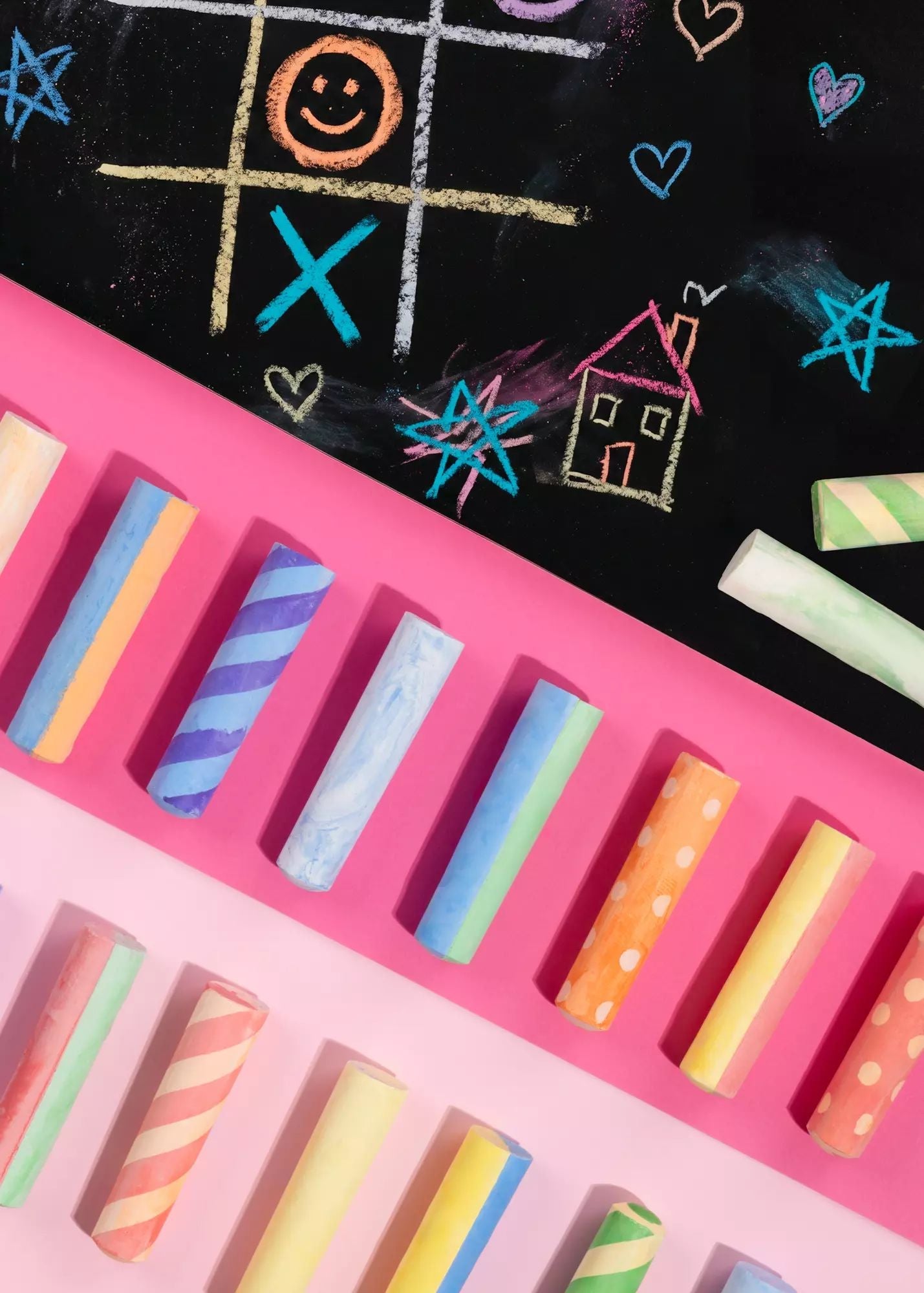Coco Village Jumbo Rainbow Sidewalk Chalk (24 colors) — Art - Image 3