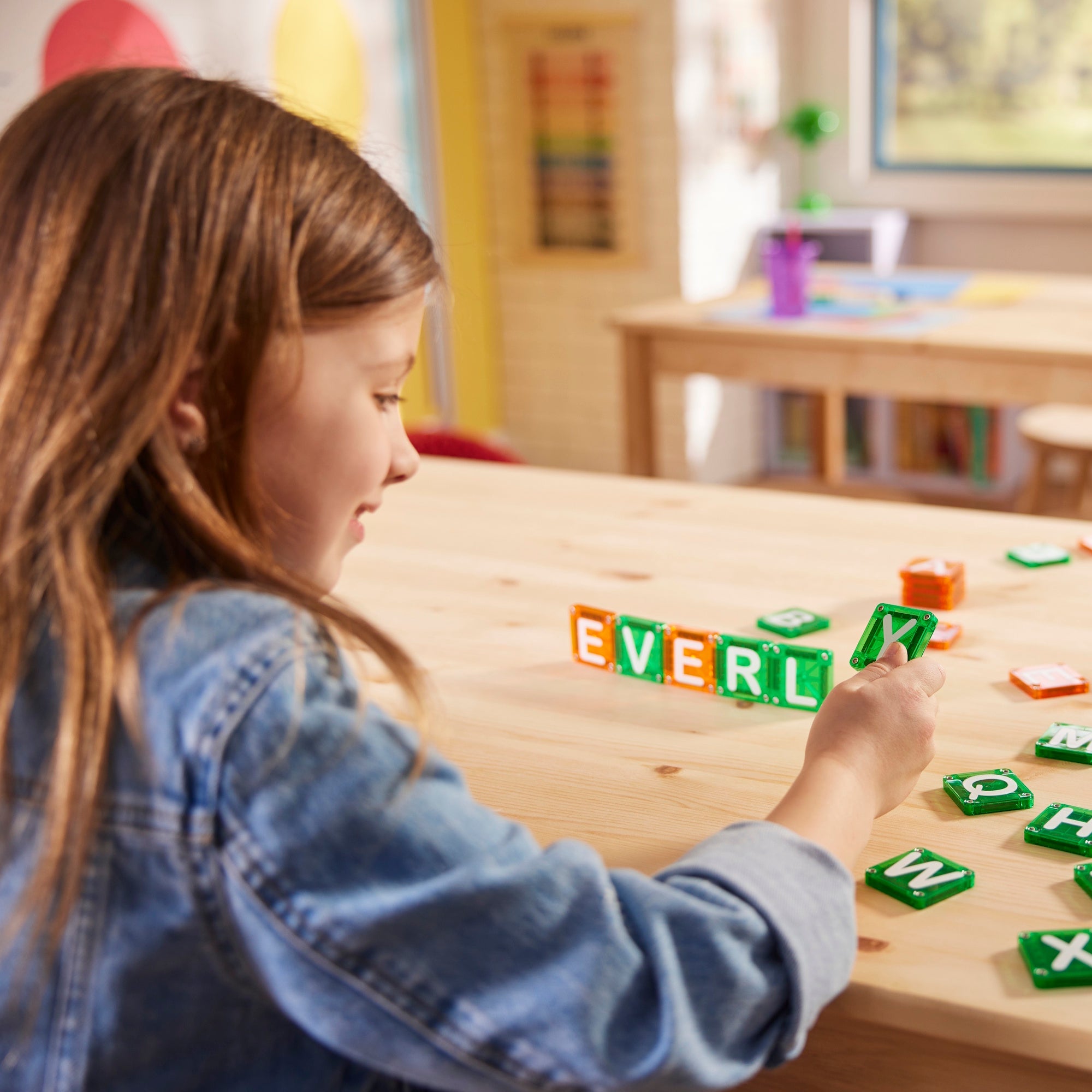 MAGNA-TILES® microMAGS LEARN Letters 56-Piece — Set - Image 2