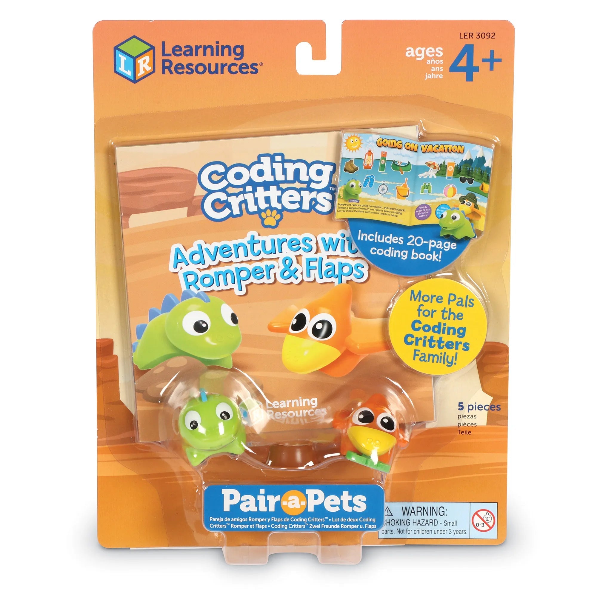 Learning Resources Coding Critters® Pair-a-Pets: Adventures with Romper & Flaps — Pal