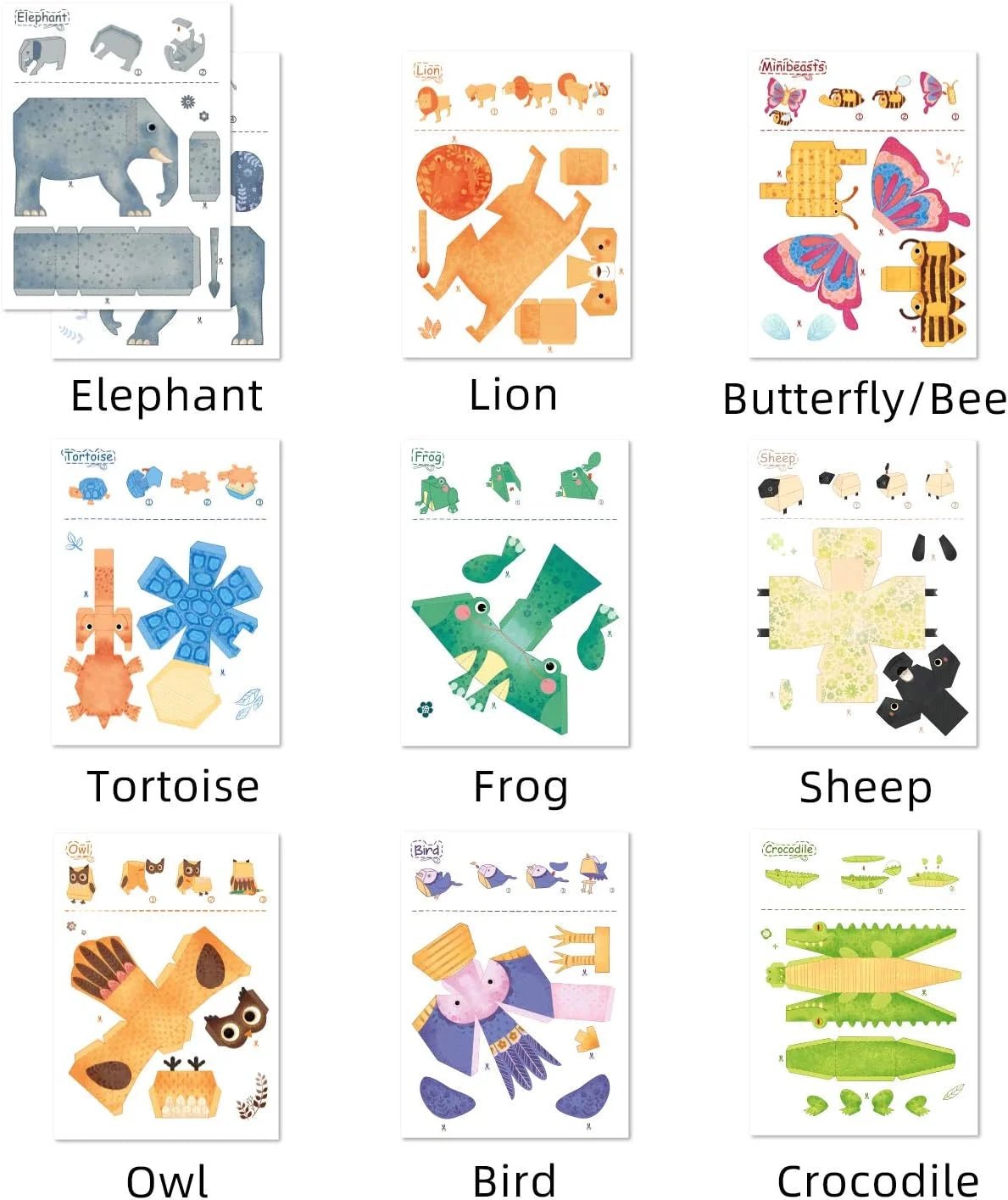 Mideer Origami Kit for Kids – 3D Animals — Art - Image 4