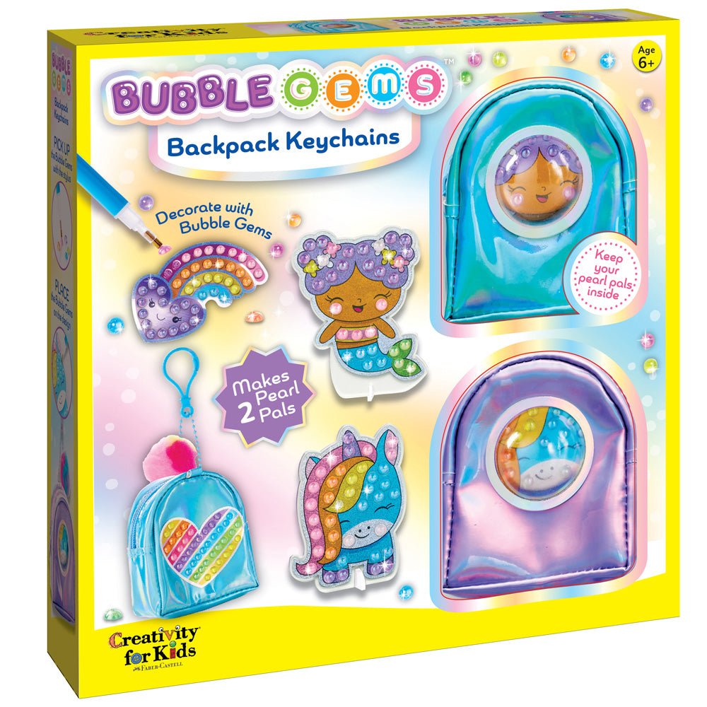 Creativity For Kids Bubble GemsTM Backpack Keychains — Art - Image 2