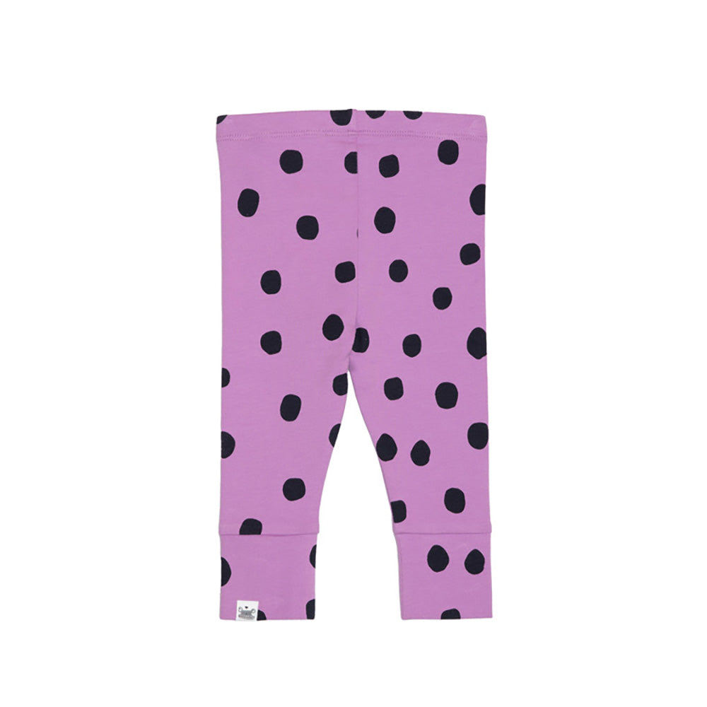 rise little earthling Cuffed Legging BGFKB07 - Violet Dots / 18-24m — Catalog Product - Image 4