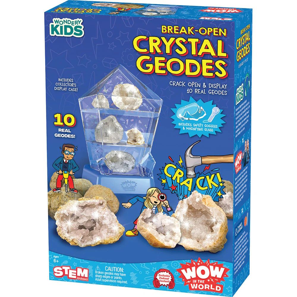 Thames & Kosmos WOW in the World Break-Open Crystal Geodes — Case