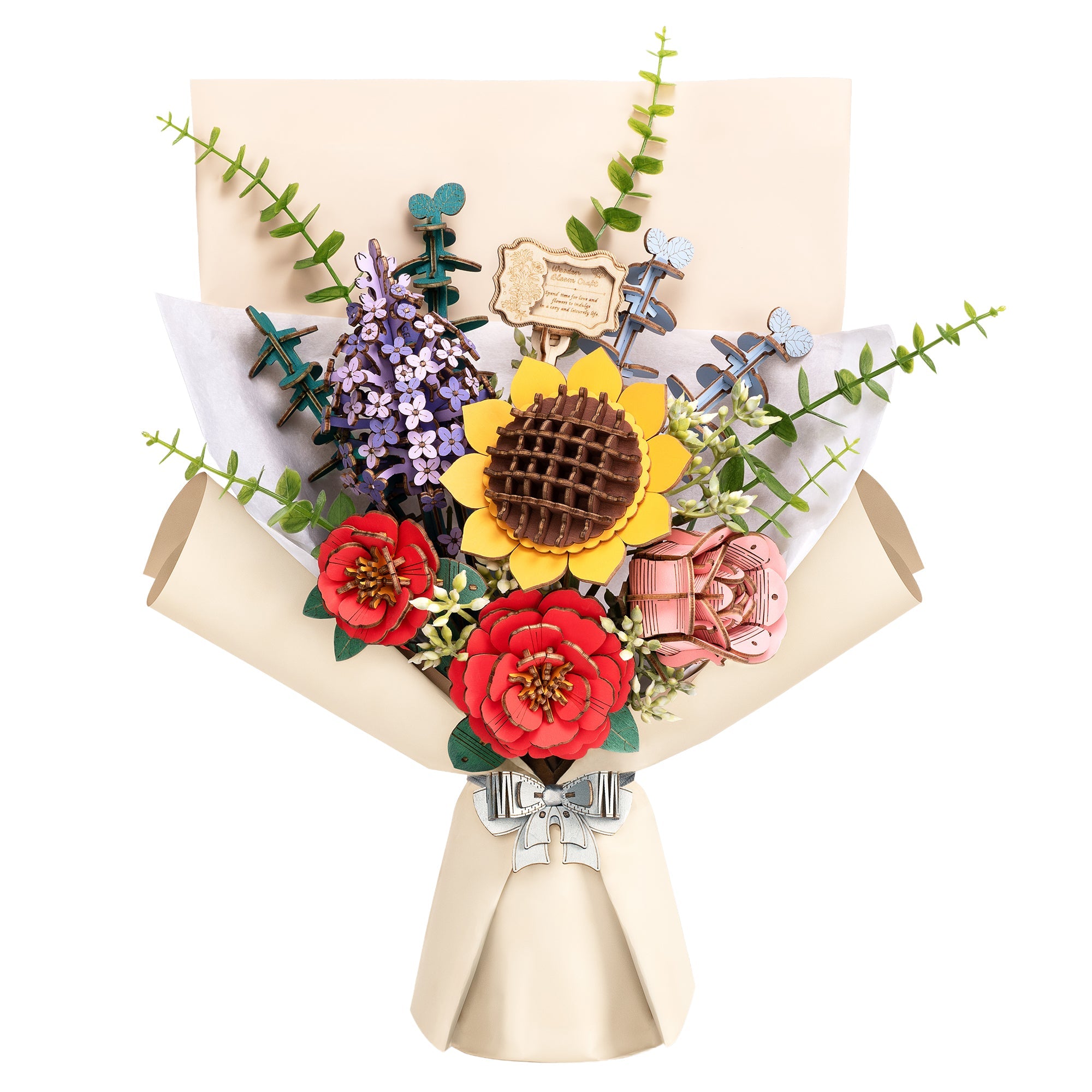 Rowood Wooden Flower Bouquet Model Kit — Art
