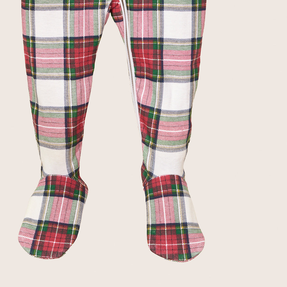 rise little earthling Holiday Sleeper BUHSL00 - Red Stripe / 0-3m — Diaper - Image 10