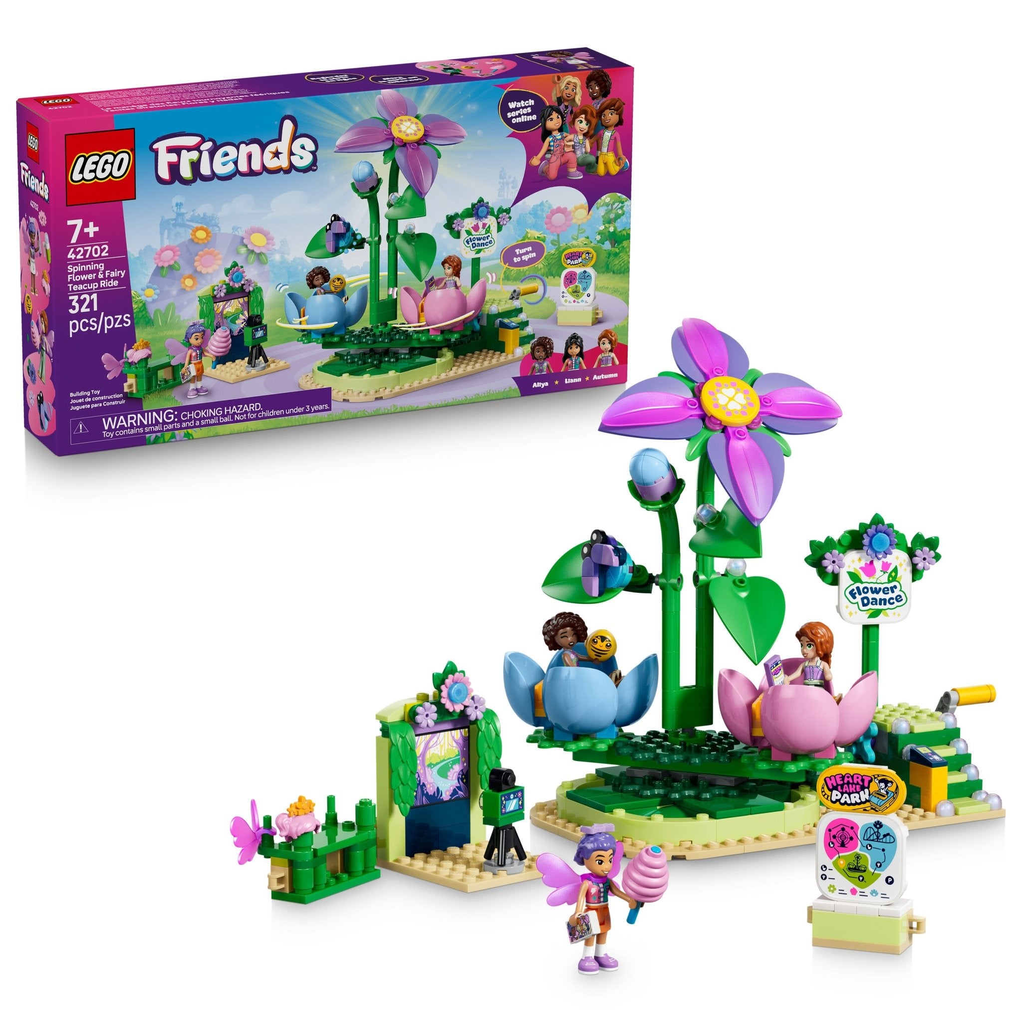 LEGO® Friends Spinning Flower & Fairy Teacup Ride 42702 — Toy