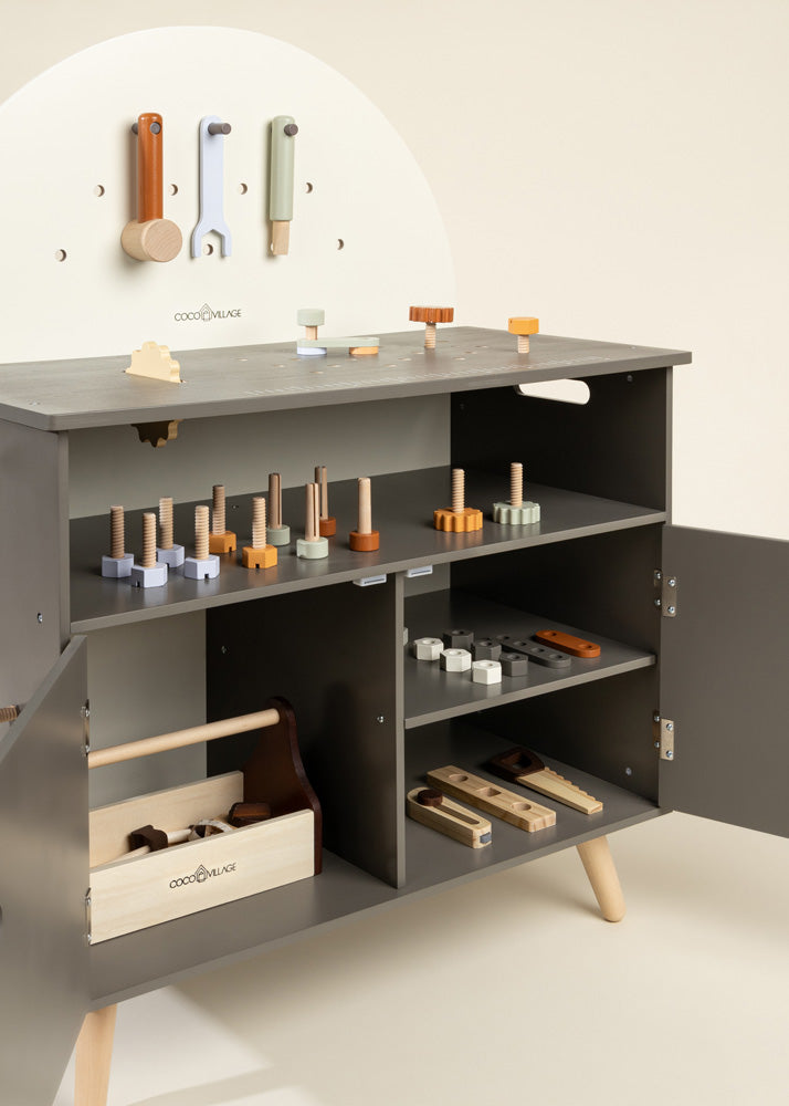 Coco Village Wooden Workbench Playset — Set - Image 28