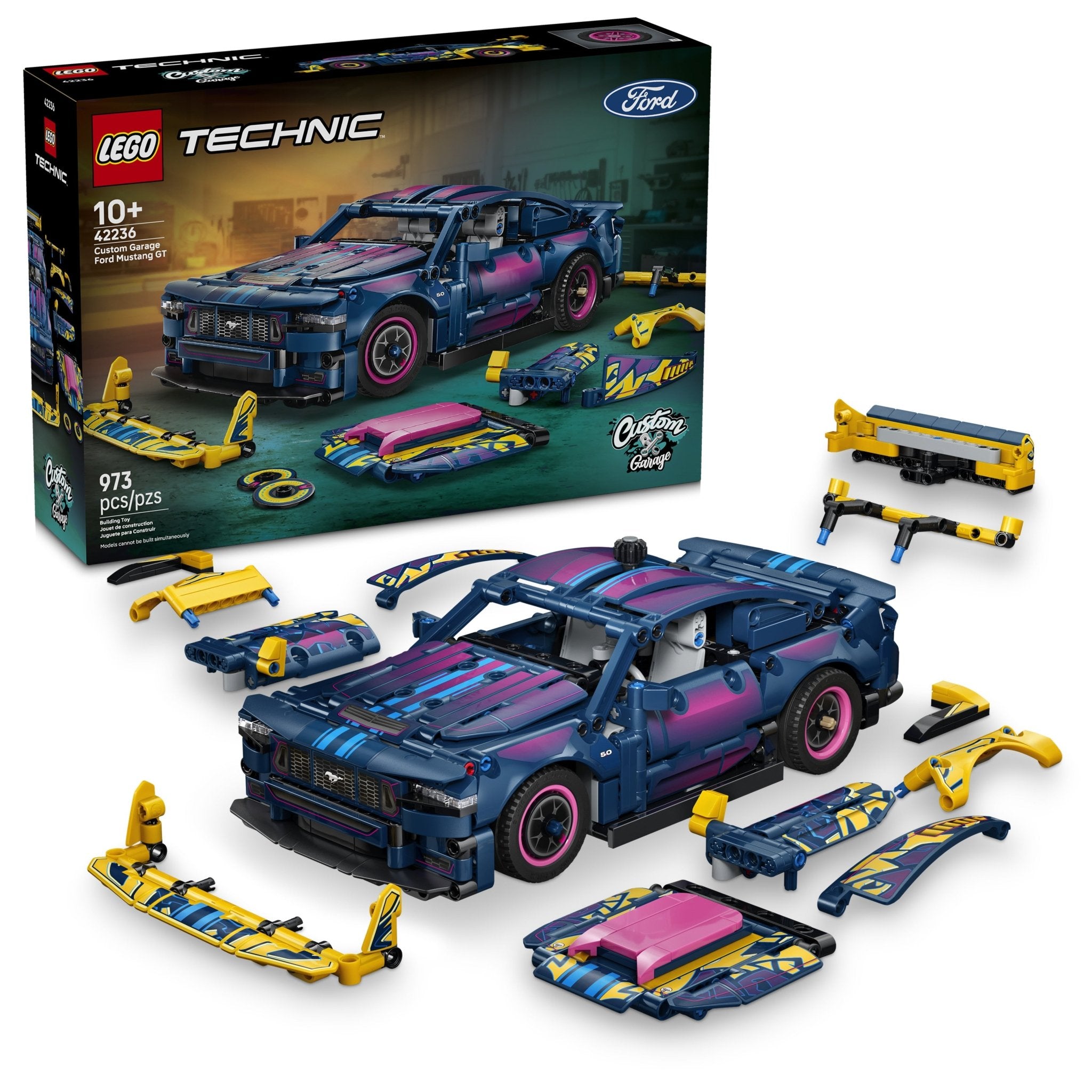 LEGO® Technic Custom Garage Ford Mustang GT Car 42236 — Toy