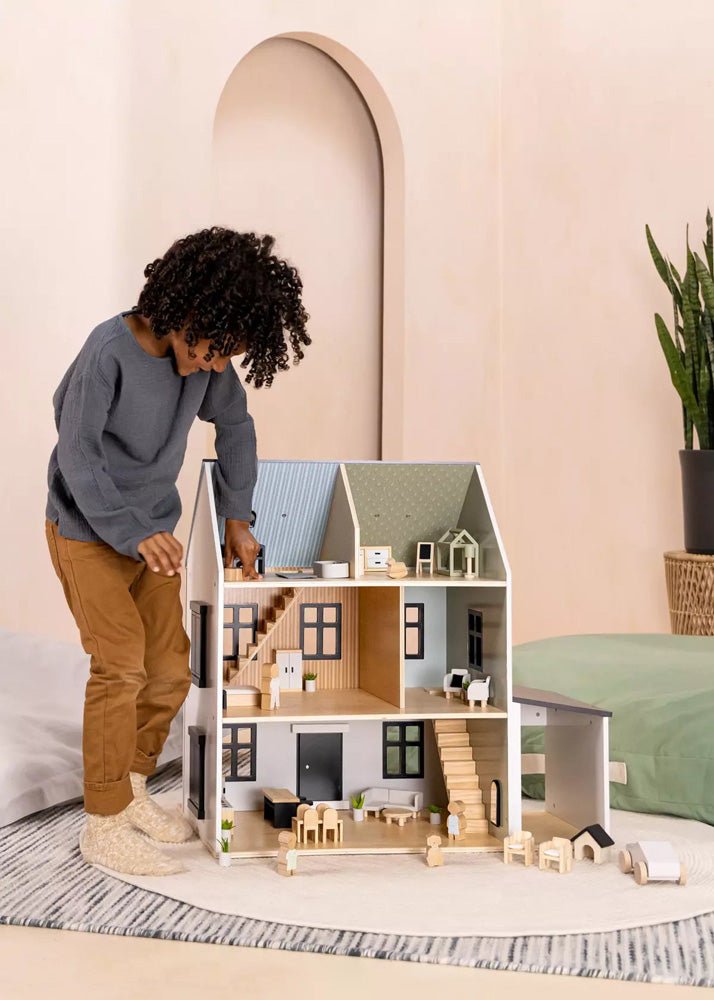 Coco Village Wooden Doll House Living Room Furniture (10pcs) - Image 7