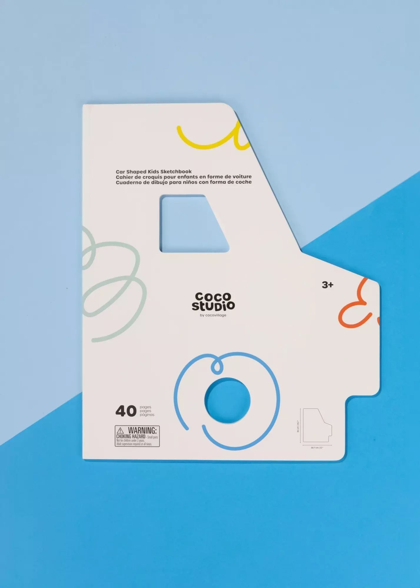 Coco Village Car Shaped Kids Sketchbook (40 pages) — Art