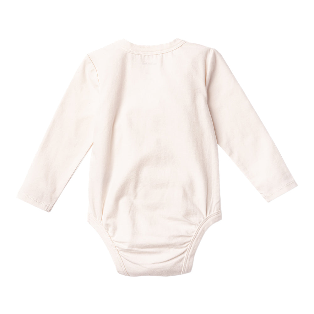 Ms.Rachel Long Sleeve Bodysuit - White/Blue / 3-6m — Print - Image 5