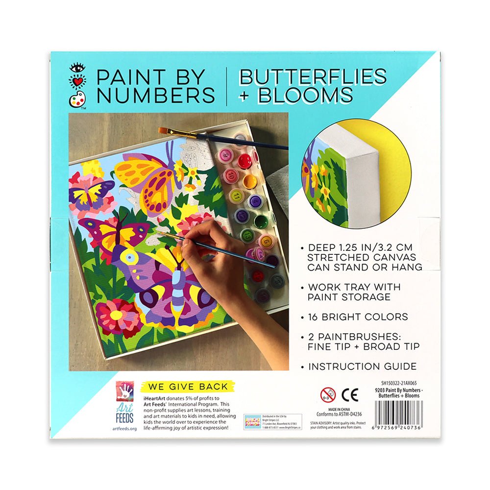 Bright Stripes iHeartArt Paint By Numbers- Butterflies + Blooms — Art - Image 3