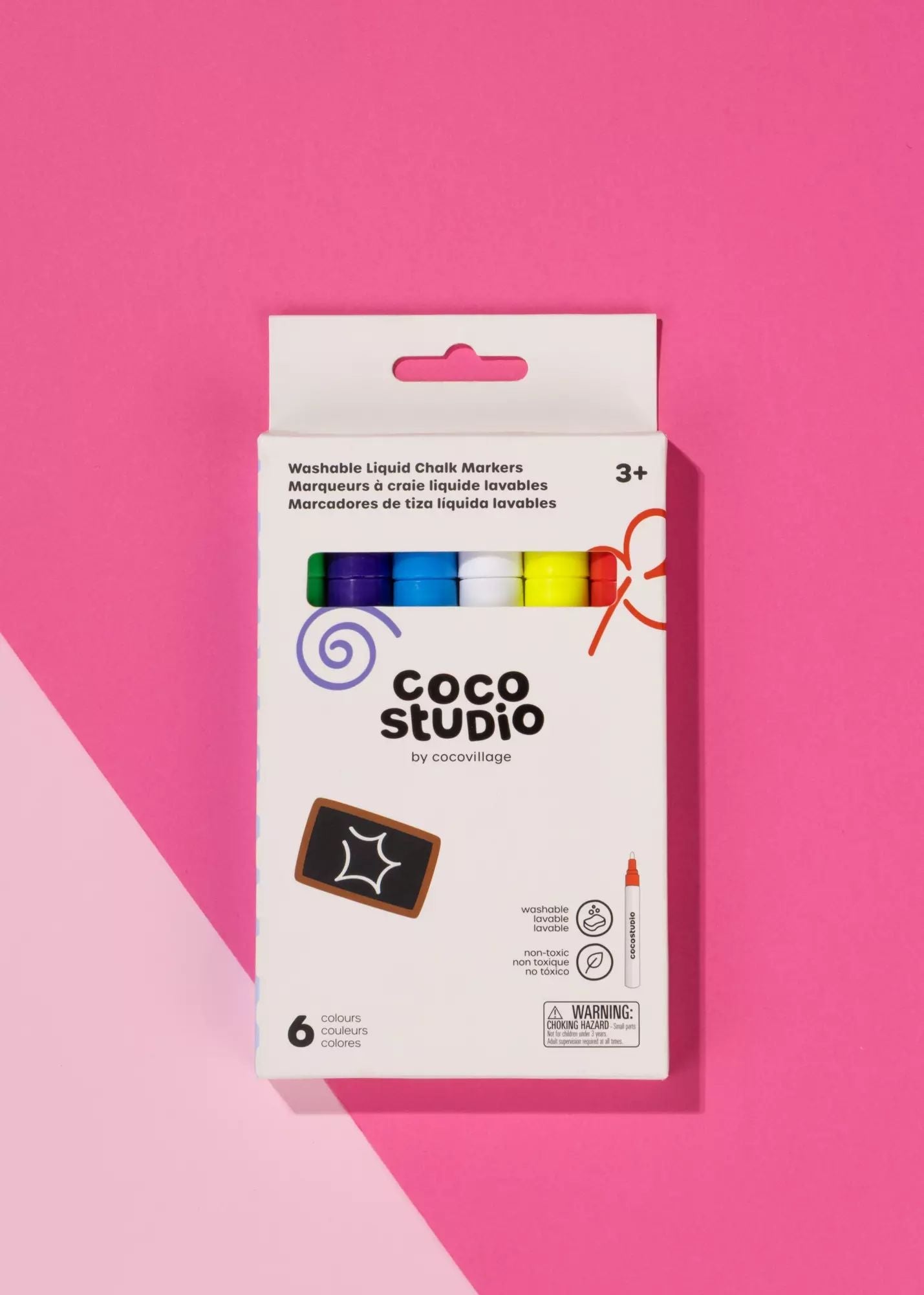 Coco Village Washable Liquid Chalk Markers (6 colors) — Art