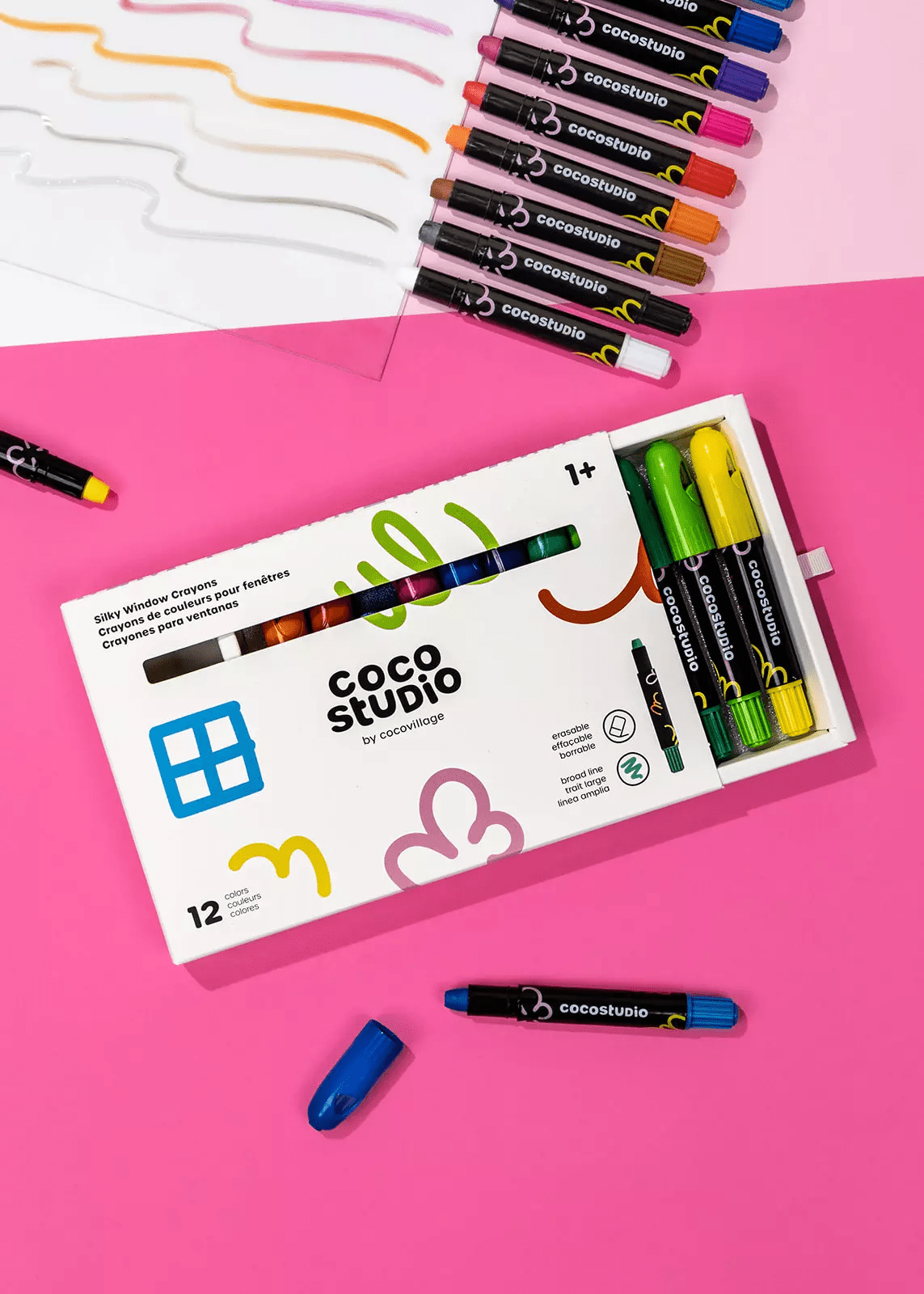 Coco Village Erasable Silky Window Crayons - 12 colors — Art - Image 4