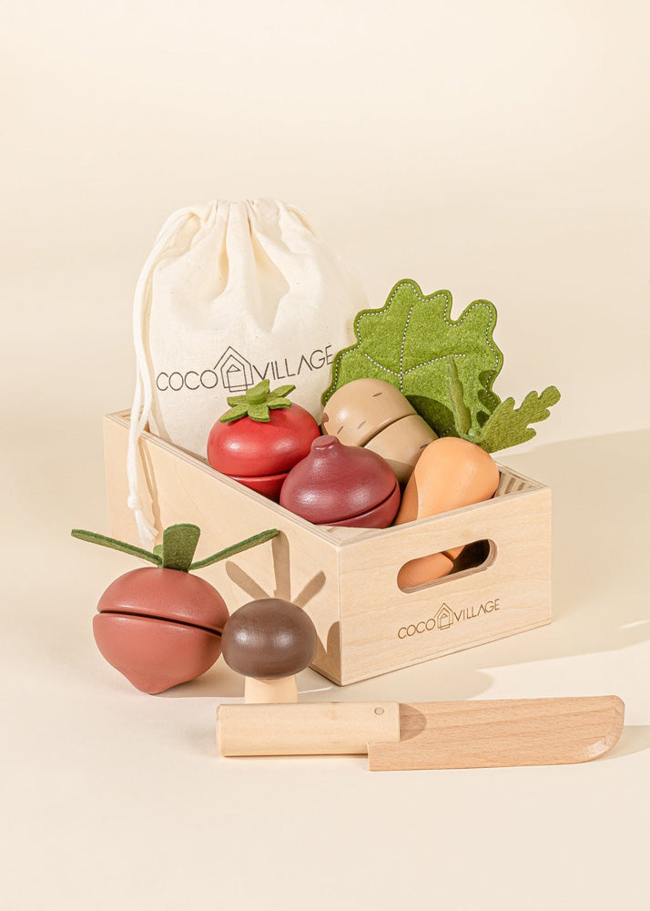 Coco Village Wooden Vegetables playset — Basket