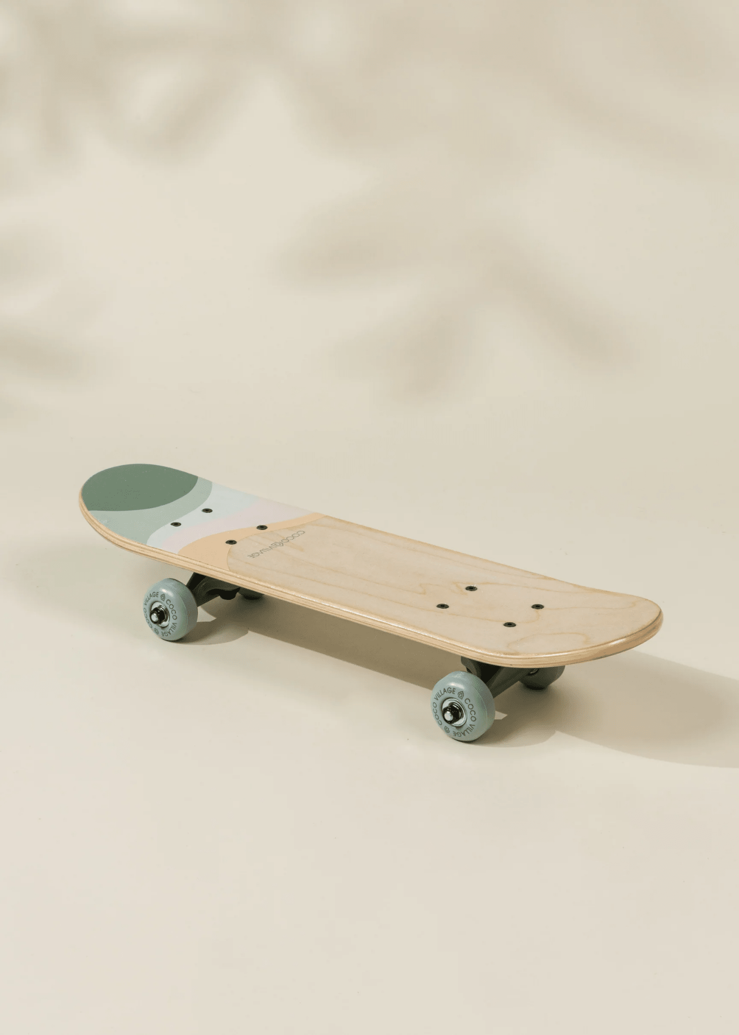 Coco Village Kids’ Wooden Classic Skateboard – Rolling Frogs — Helmet