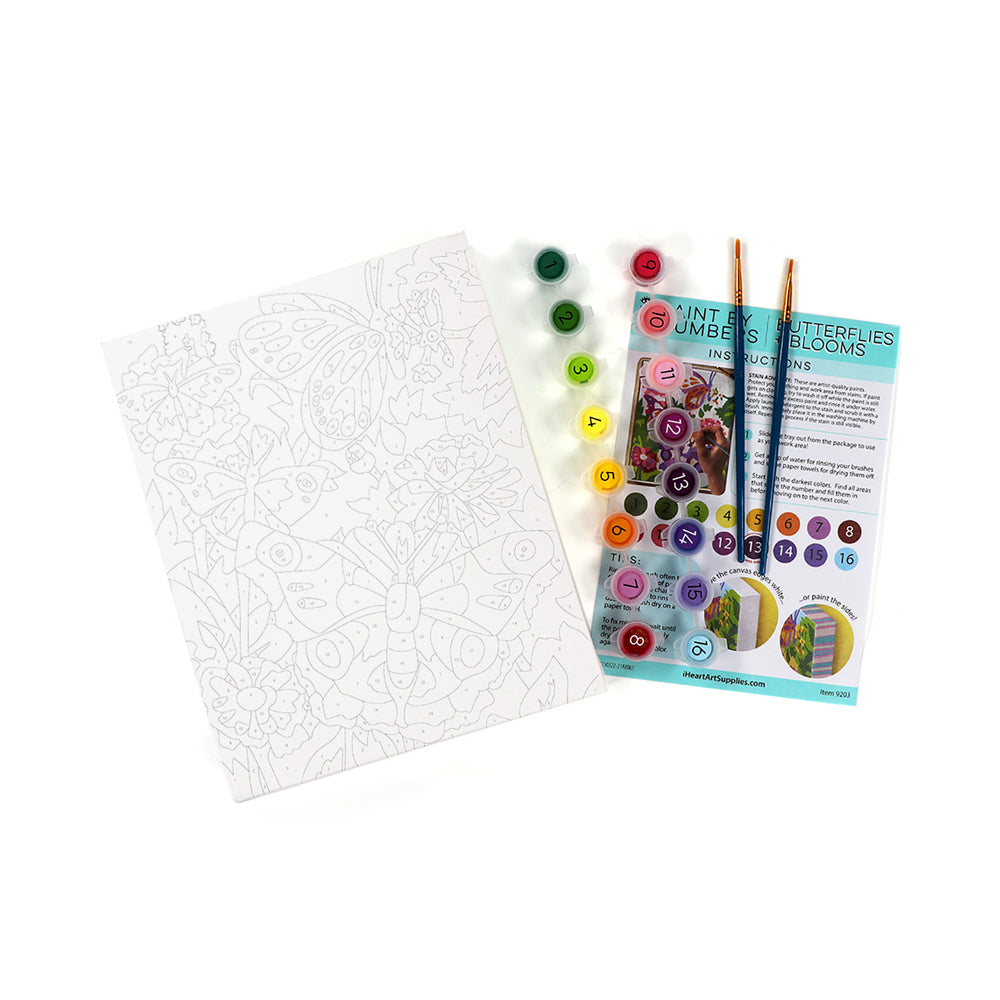 Bright Stripes iHeartArt Paint By Numbers- Butterflies + Blooms — Art - Image 14