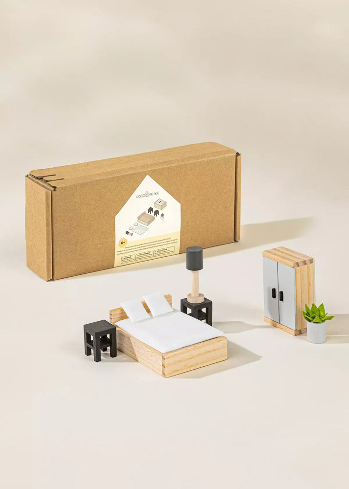 Coco Village Wooden Doll House Master Bedroom Furniture (9 pcs) - Image 22