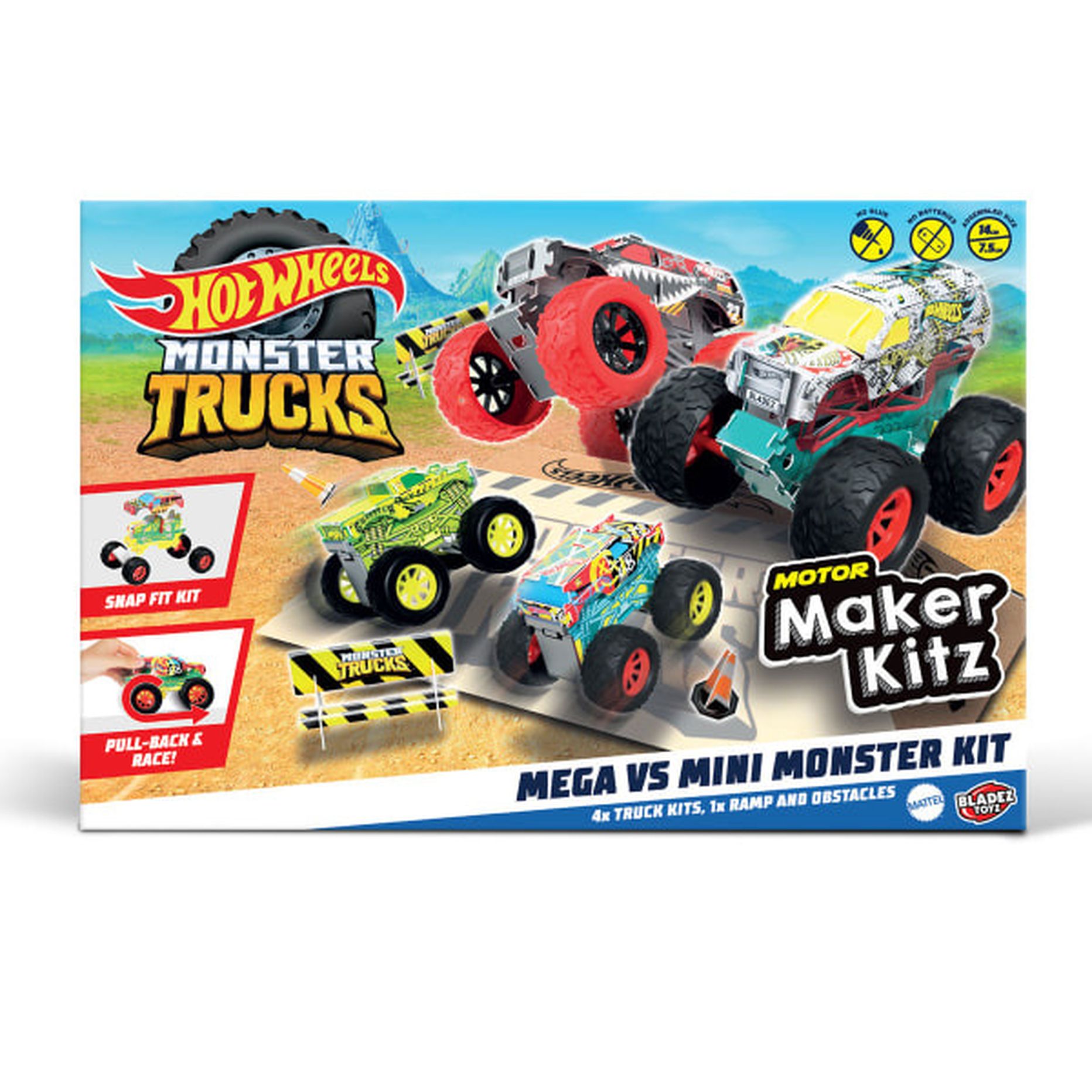 Hot Wheels Mega vs Mini Monster Trucks — Art