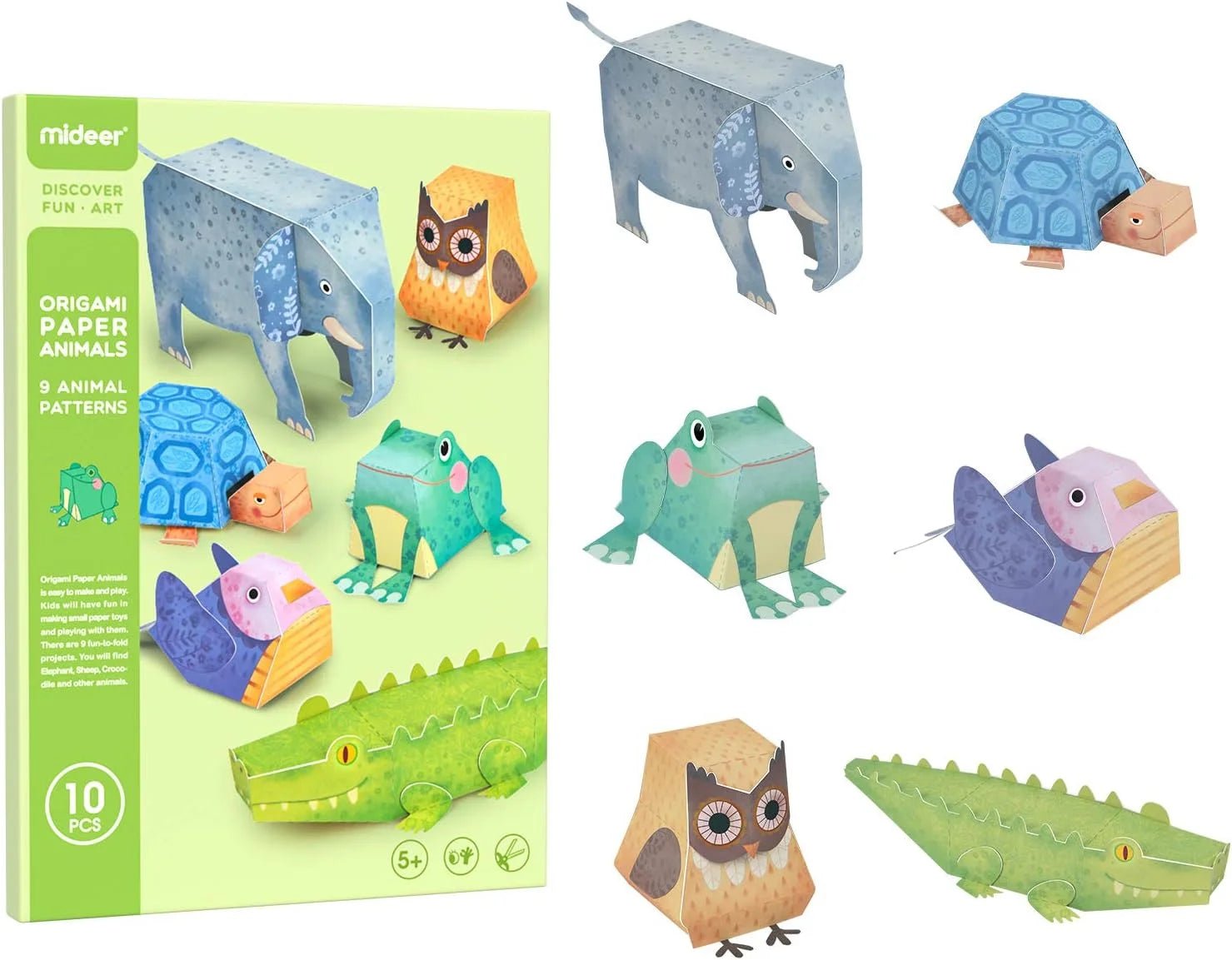 Mideer Origami Kit for Kids – 3D Animals — Art - Image 3