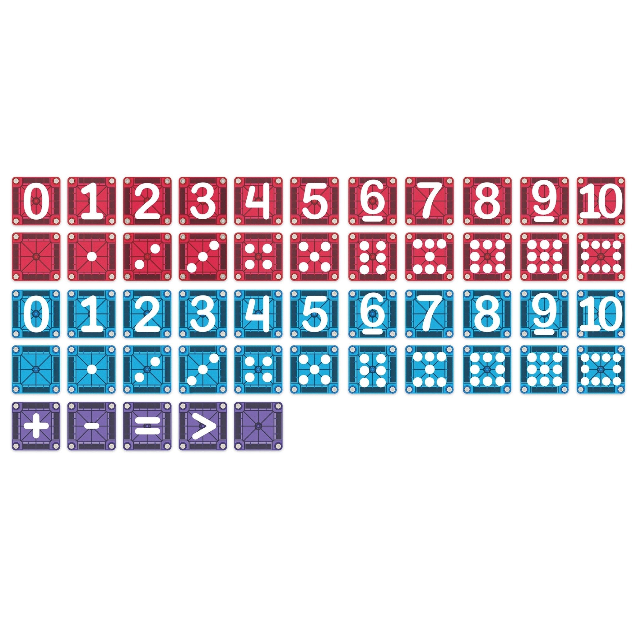 MAGNA-TILES® microMAGS LEARN Numbers 56-Piece — Set - Image 2