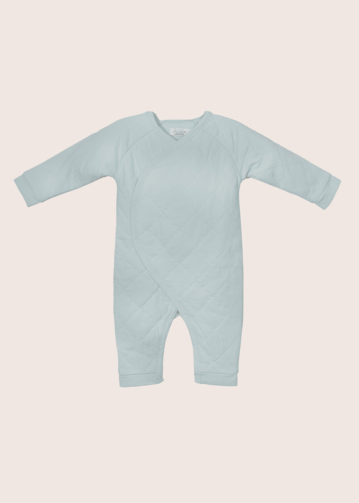 rise little earthling Quilted Wrap Romper - Pink / 0-3m - Image 4